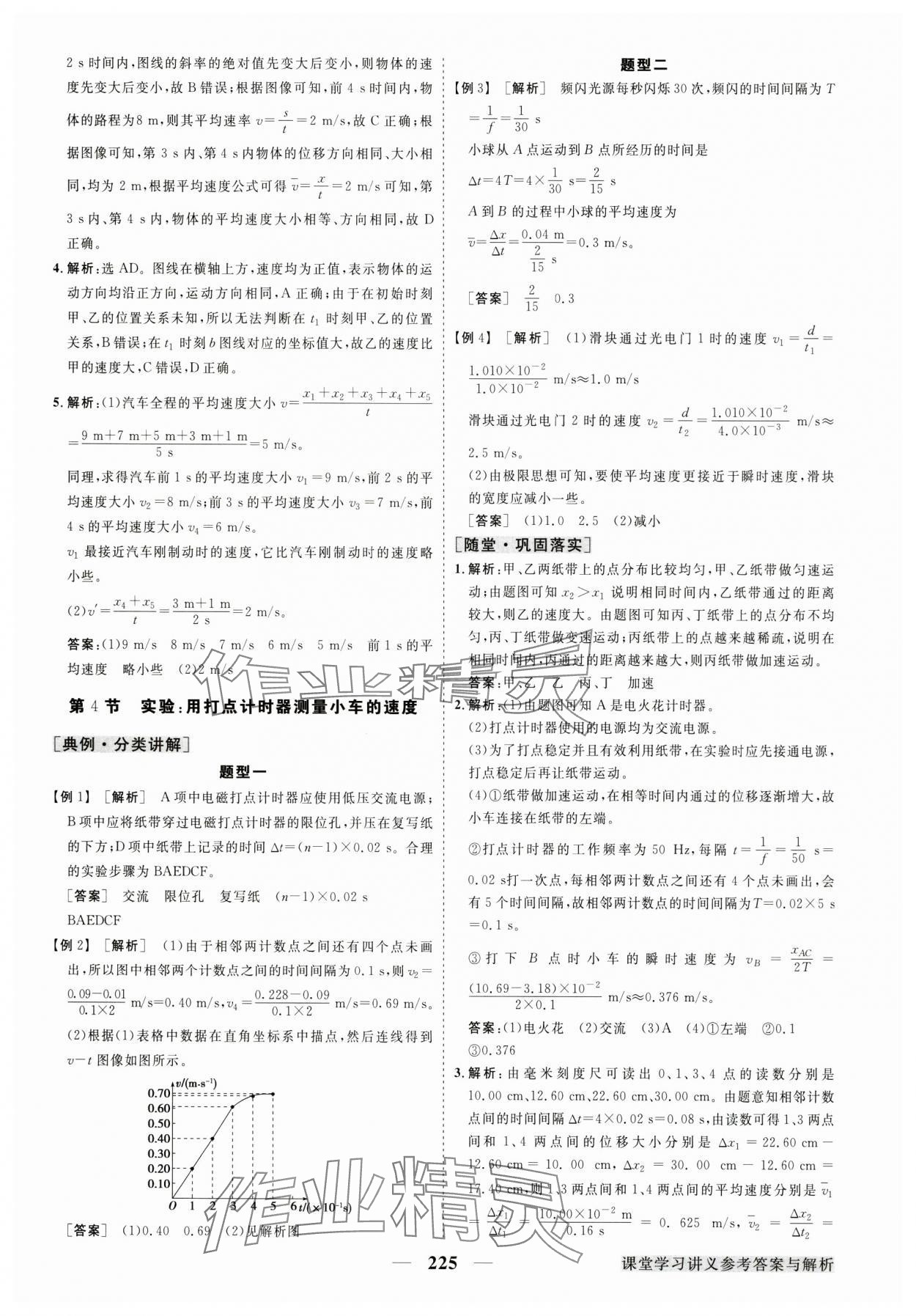2024年高中同步創(chuàng)新課堂優(yōu)化方案高中物理必修第一冊(cè)教科版 參考答案第4頁(yè)