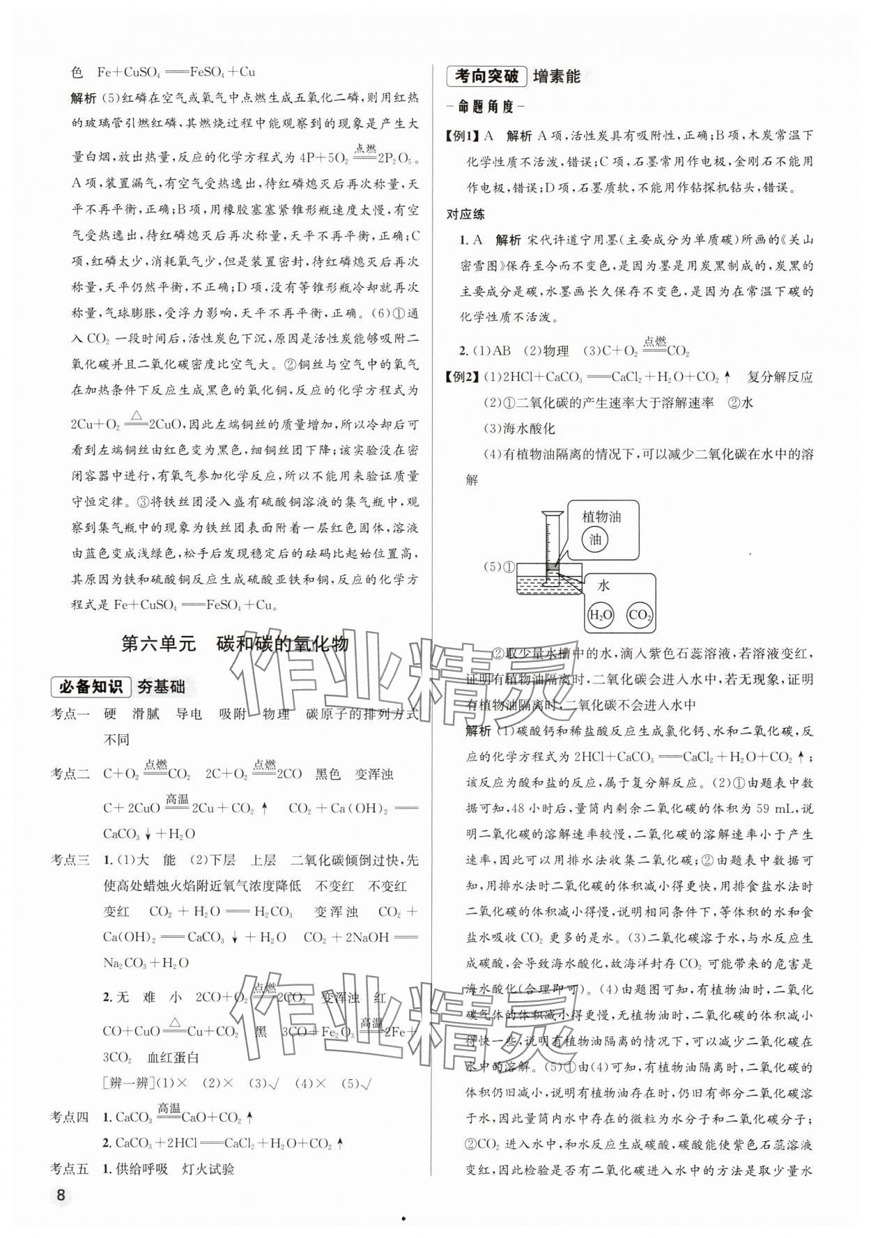 2024年畢業(yè)綜合練習(xí)冊(cè)化學(xué)中考 第8頁(yè)