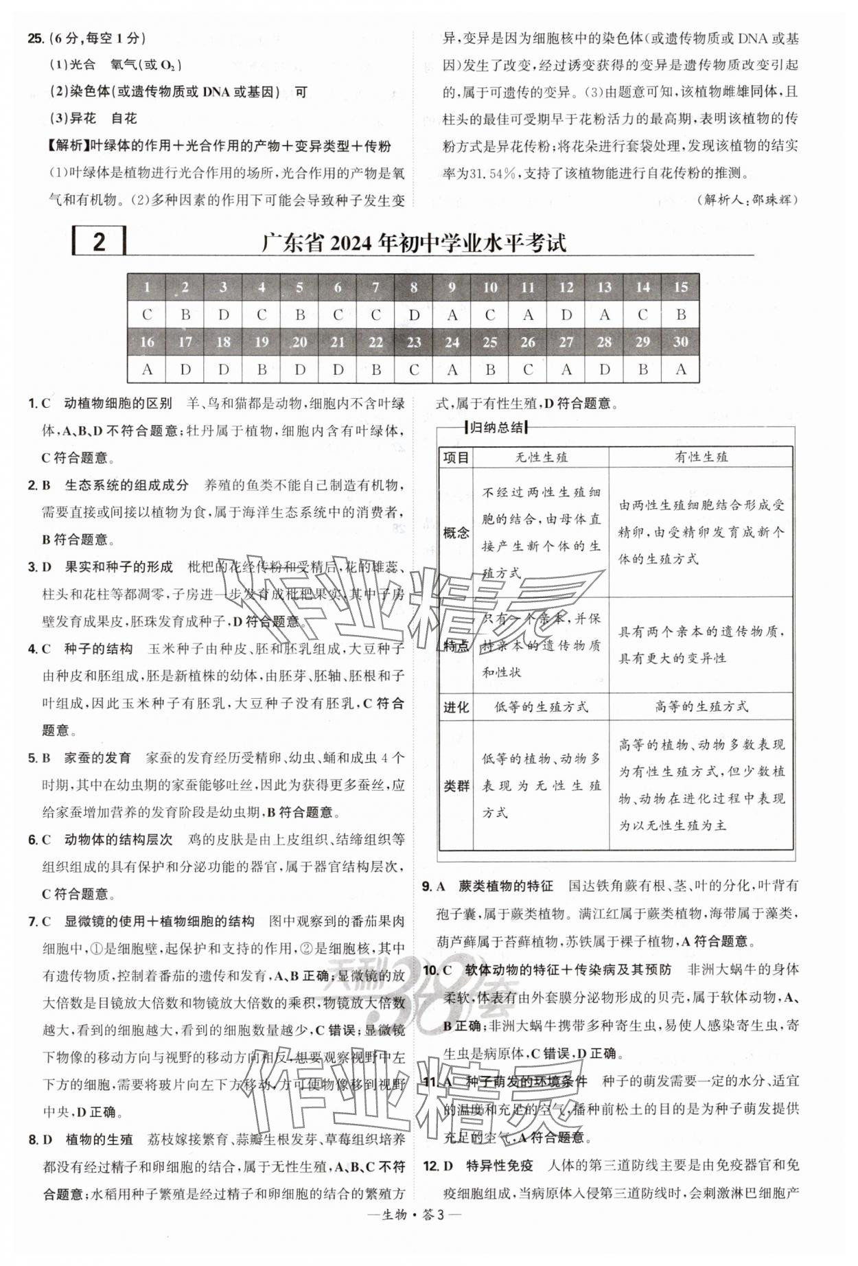 2025年天利38套新课标全国中考试题精选生物 第3页