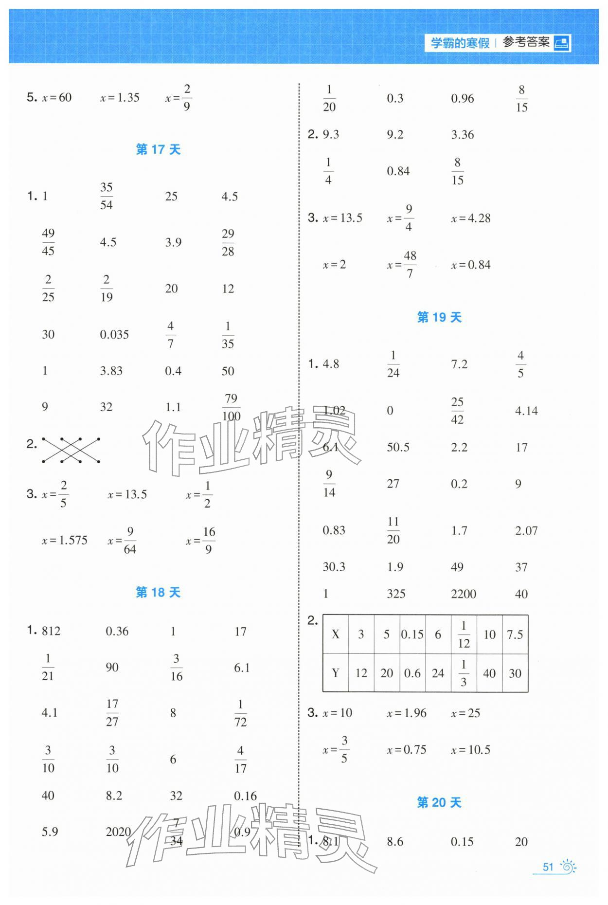 2026年學(xué)霸的寒假六年級(jí)數(shù)學(xué)北師大版&nbsp;第7頁(yè)