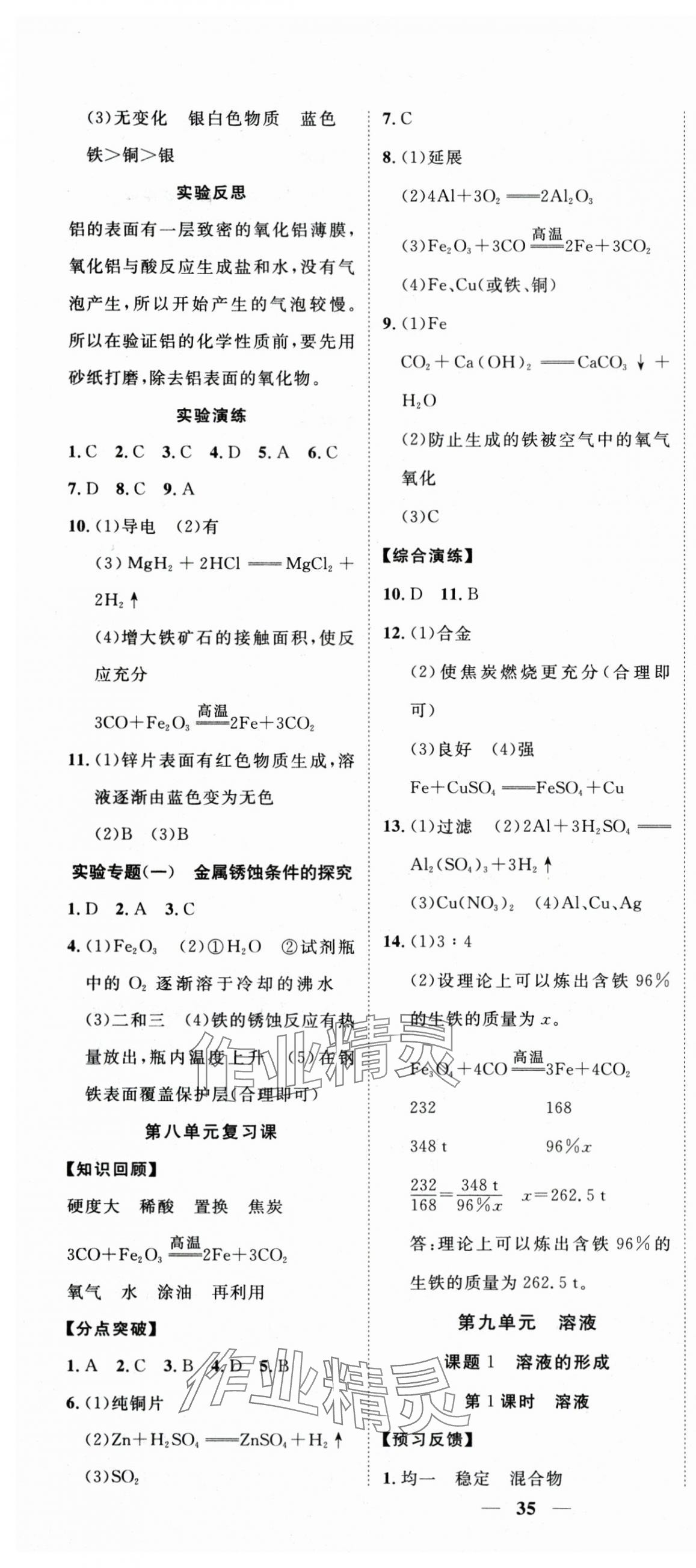 2024年本土教輔名校學(xué)案初中生輔導(dǎo)九年級(jí)化學(xué)下冊(cè) 第4頁