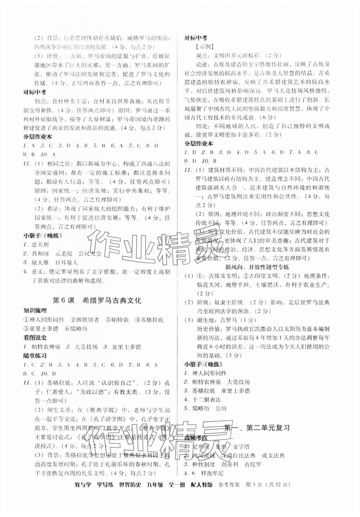 2025年教與學(xué)學(xué)導(dǎo)練九年級(jí)歷史全一冊(cè)人教版 第3頁(yè)