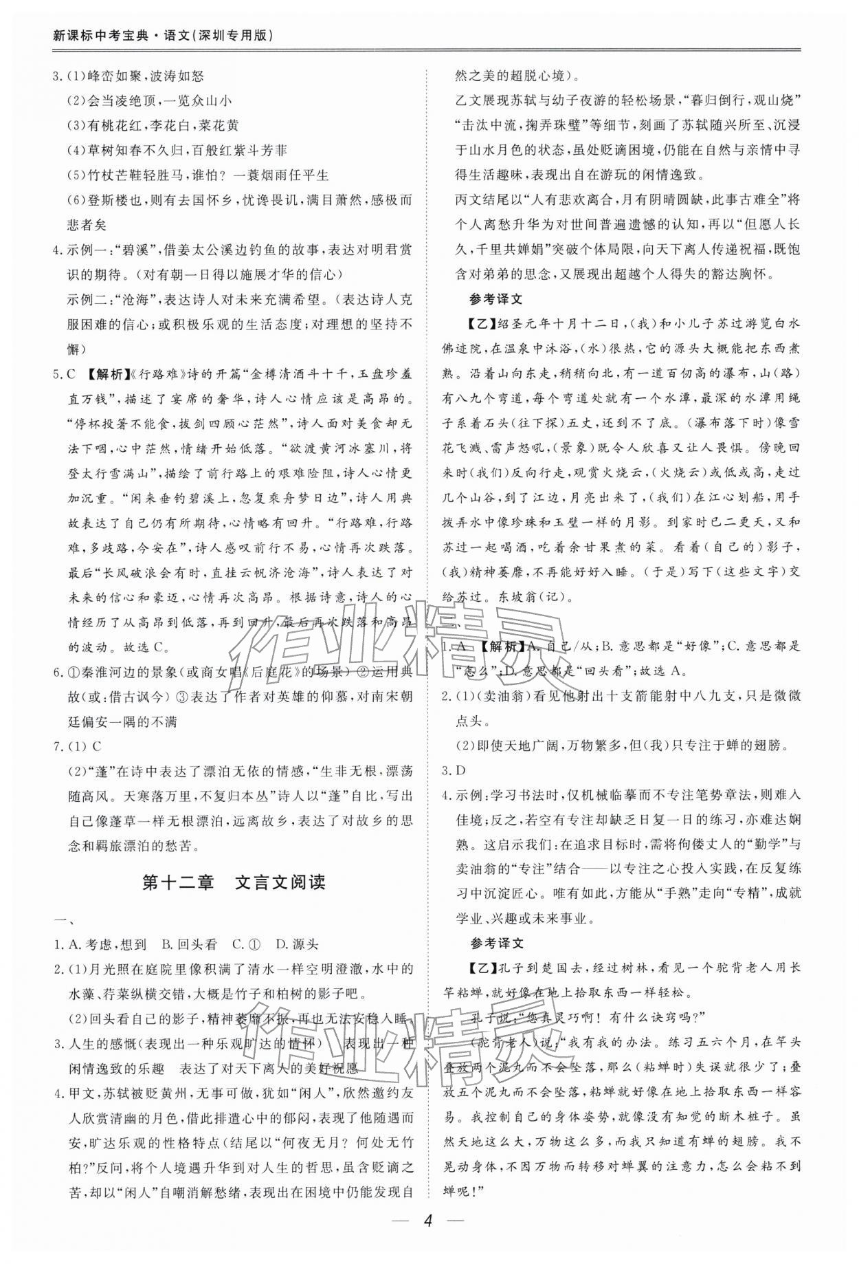 2026年新课标中考宝典语文深圳专用&nbsp;第4页