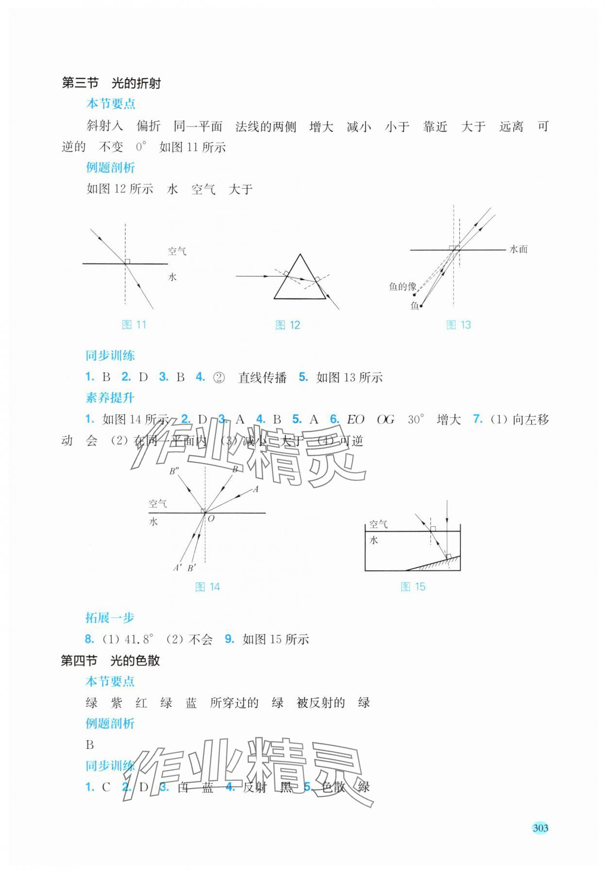 2025年新课程初中物理同步训练八年级全一册沪科版云南专版 参考答案第7页