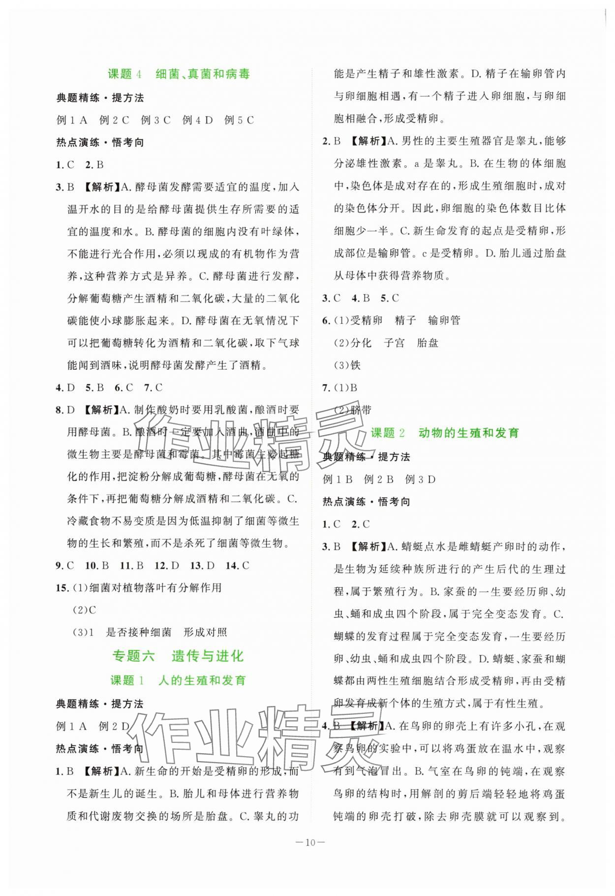 2025年芝麻開花學考方略八年級生物人教版 第10頁