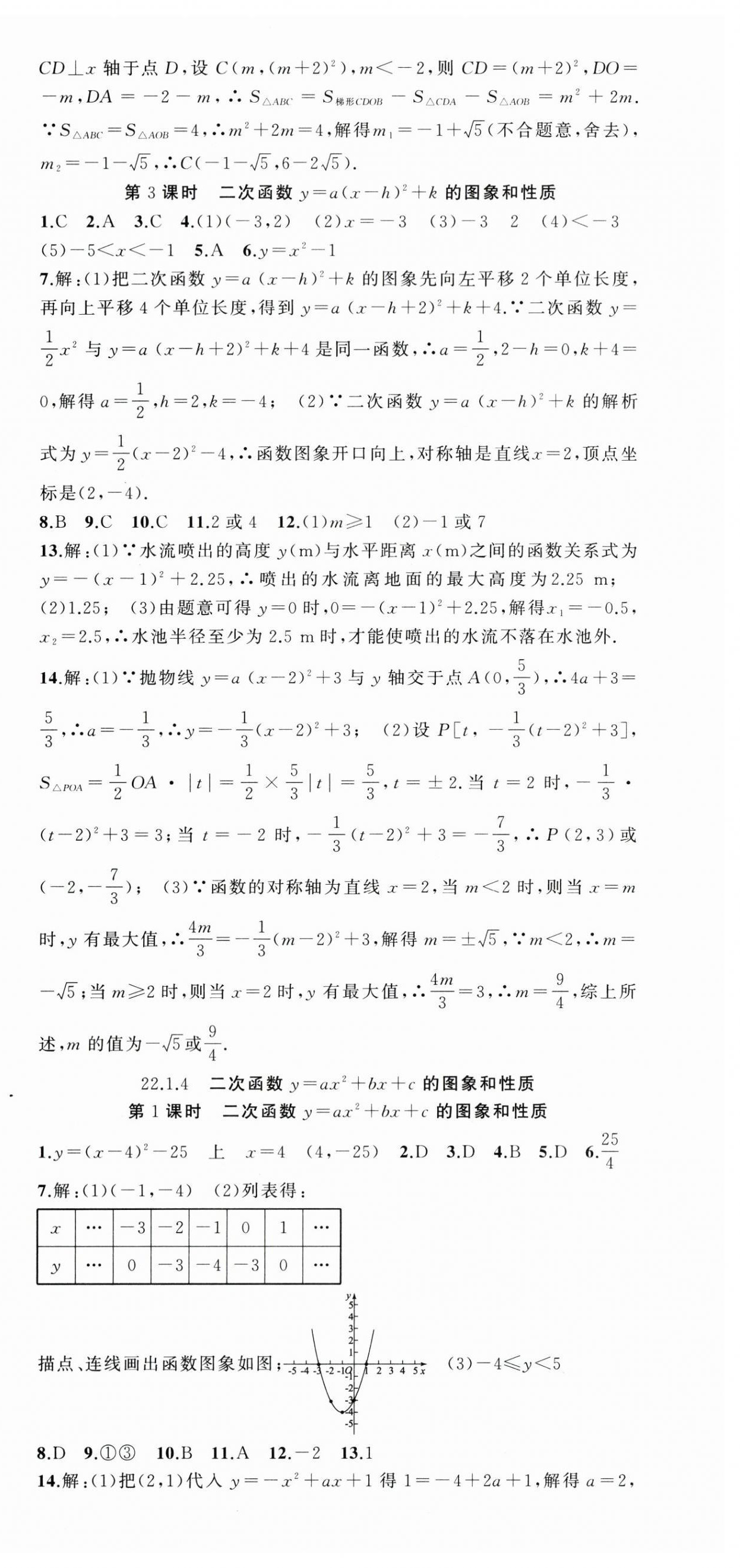 2024年同步作业本练闯考九年级数学上册人教版安徽专版 第9页