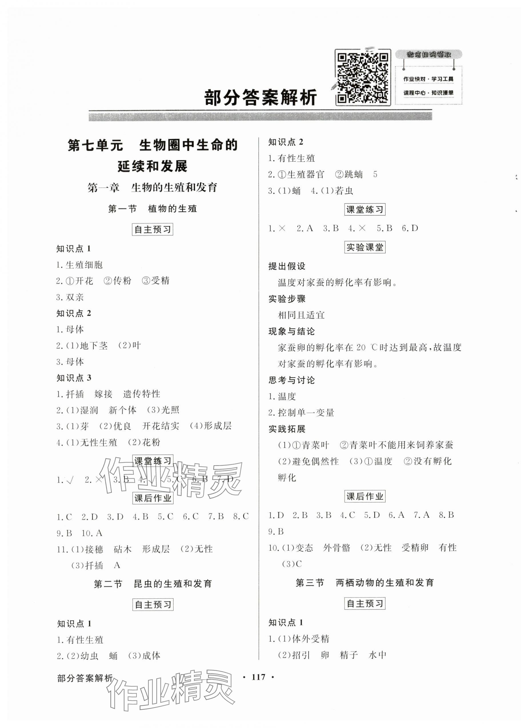 2024年同步導(dǎo)學(xué)與優(yōu)化訓(xùn)練八年級(jí)生物下冊(cè)人教版 第1頁(yè)