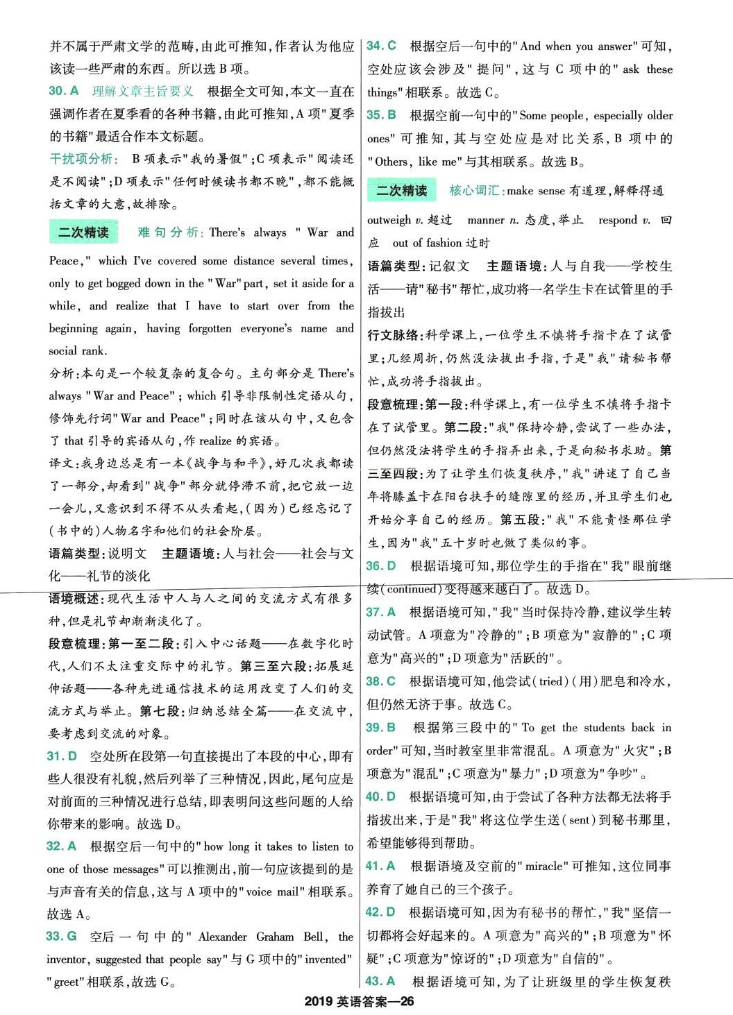 2024年金考卷5年高考試題匯編5真高中英語 第46頁