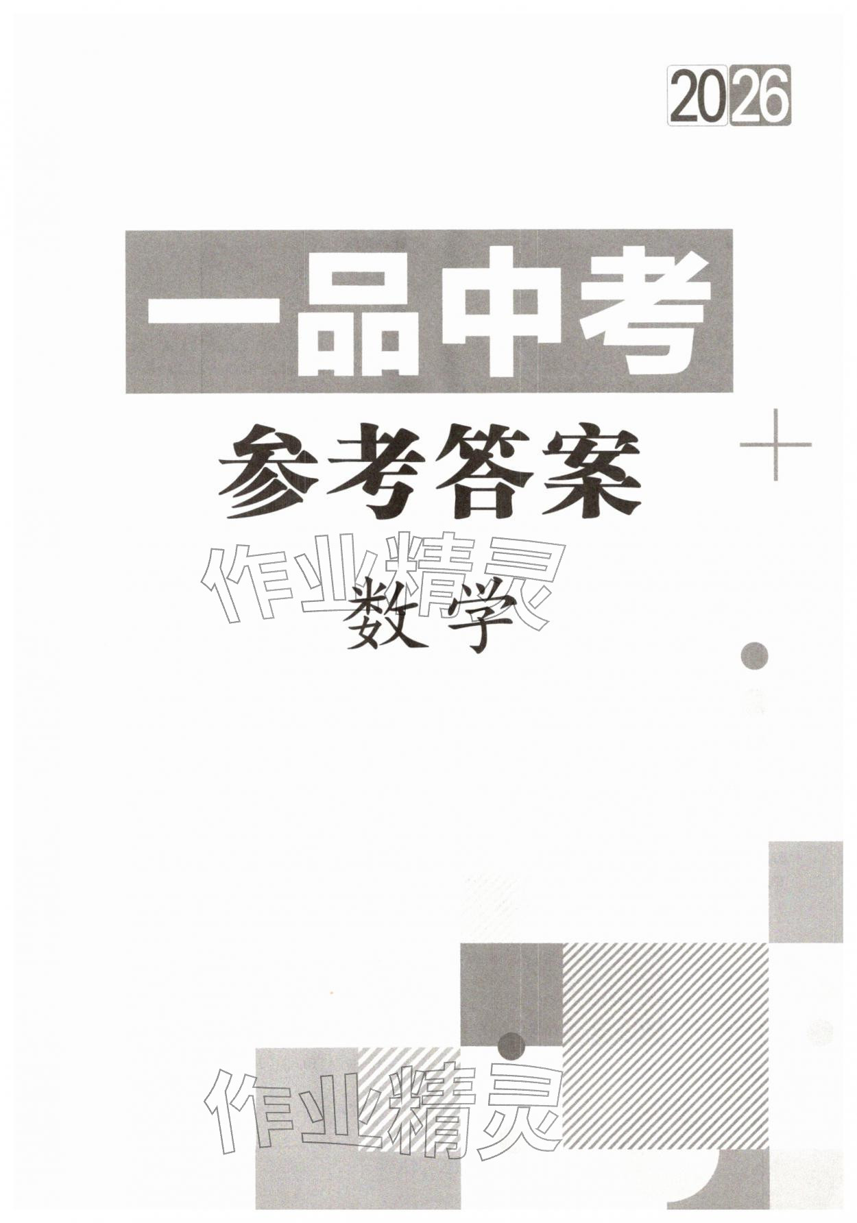 2026年一品中考数学武汉专版&nbsp;第1页