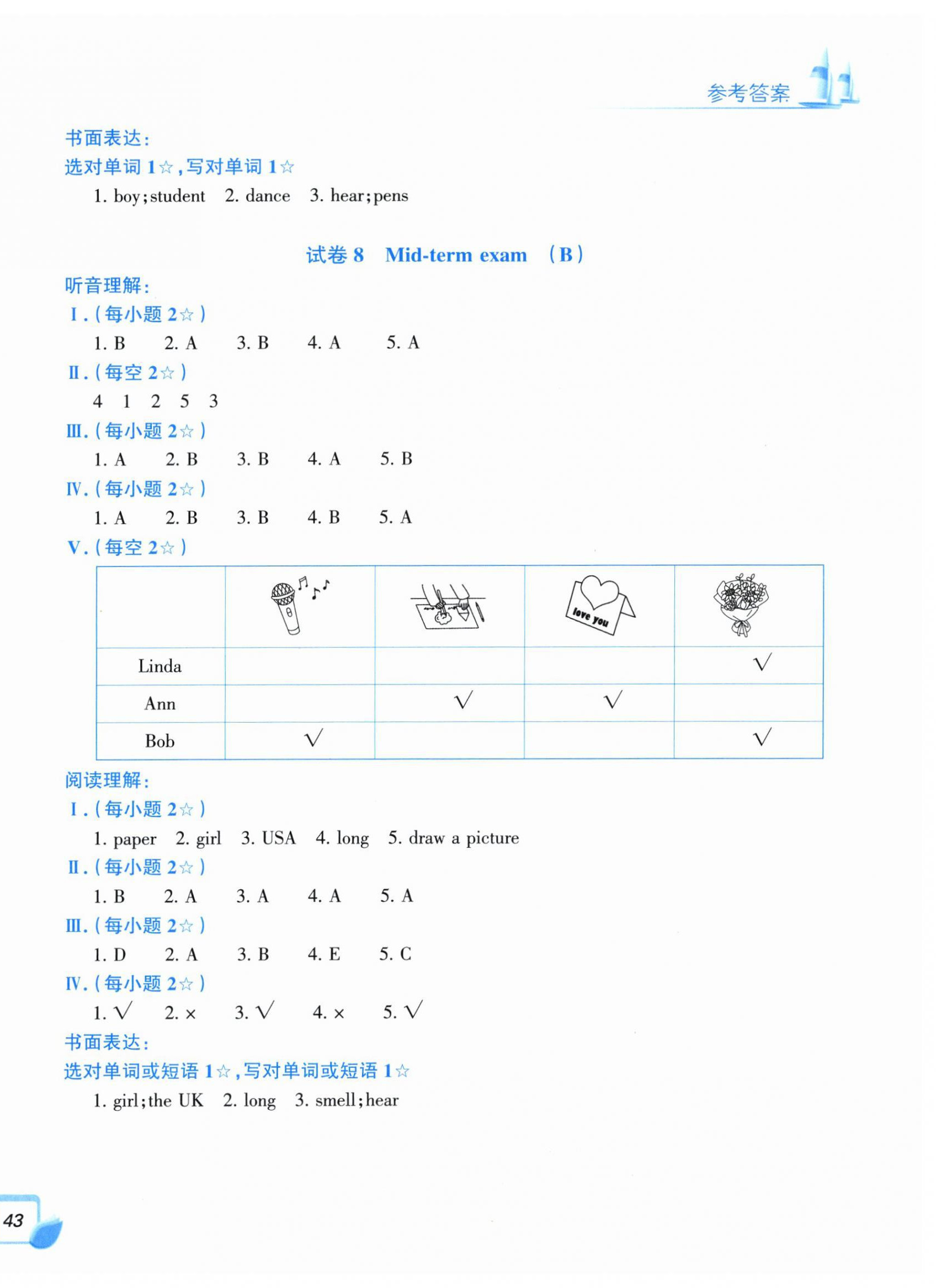2026年学力测评小学生单元测试卷三年级英语下册人教版&nbsp;第6页