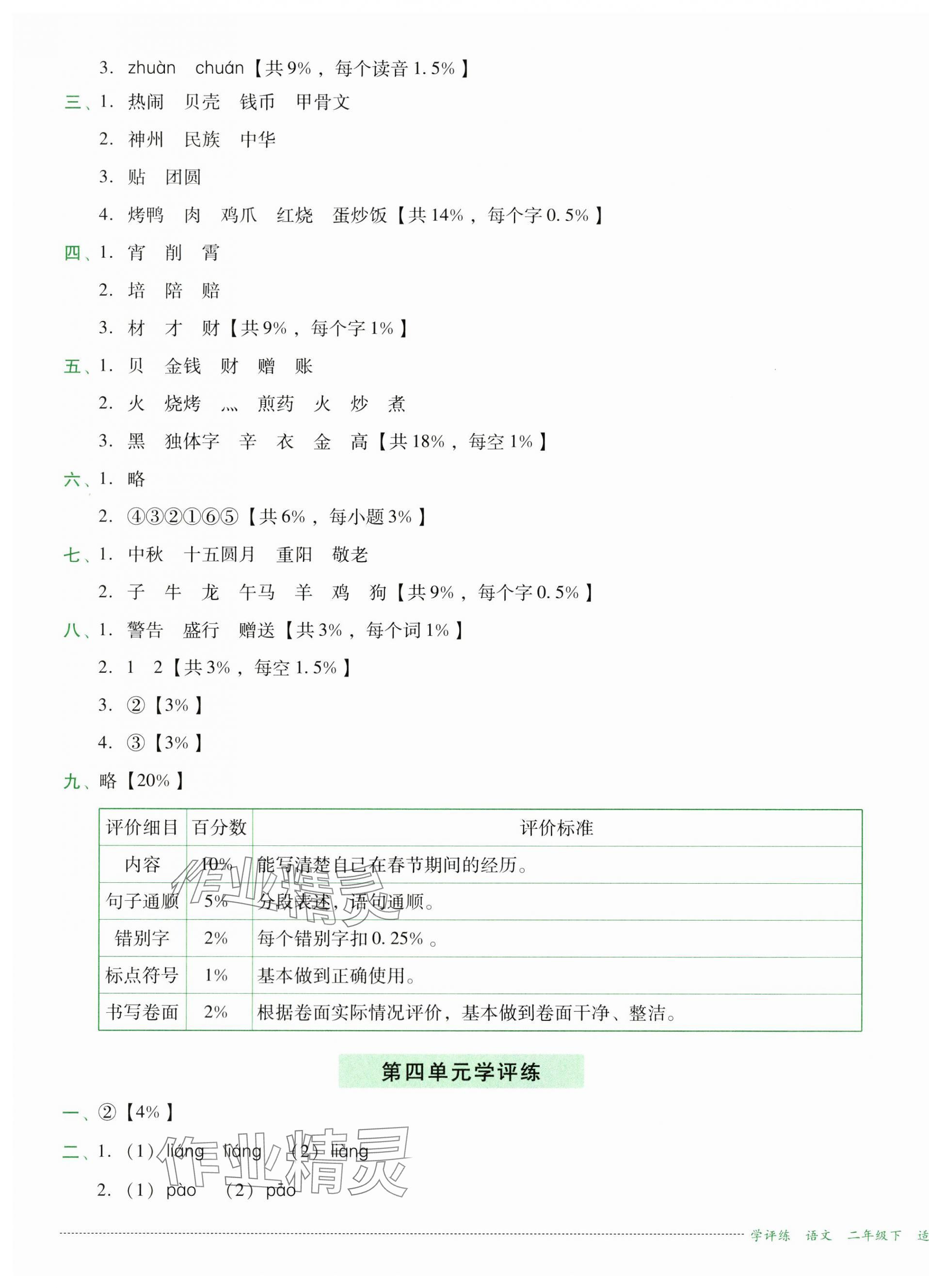 2025年學(xué)評(píng)練二年級(jí)語文下冊(cè)人教版&nbsp;第3頁