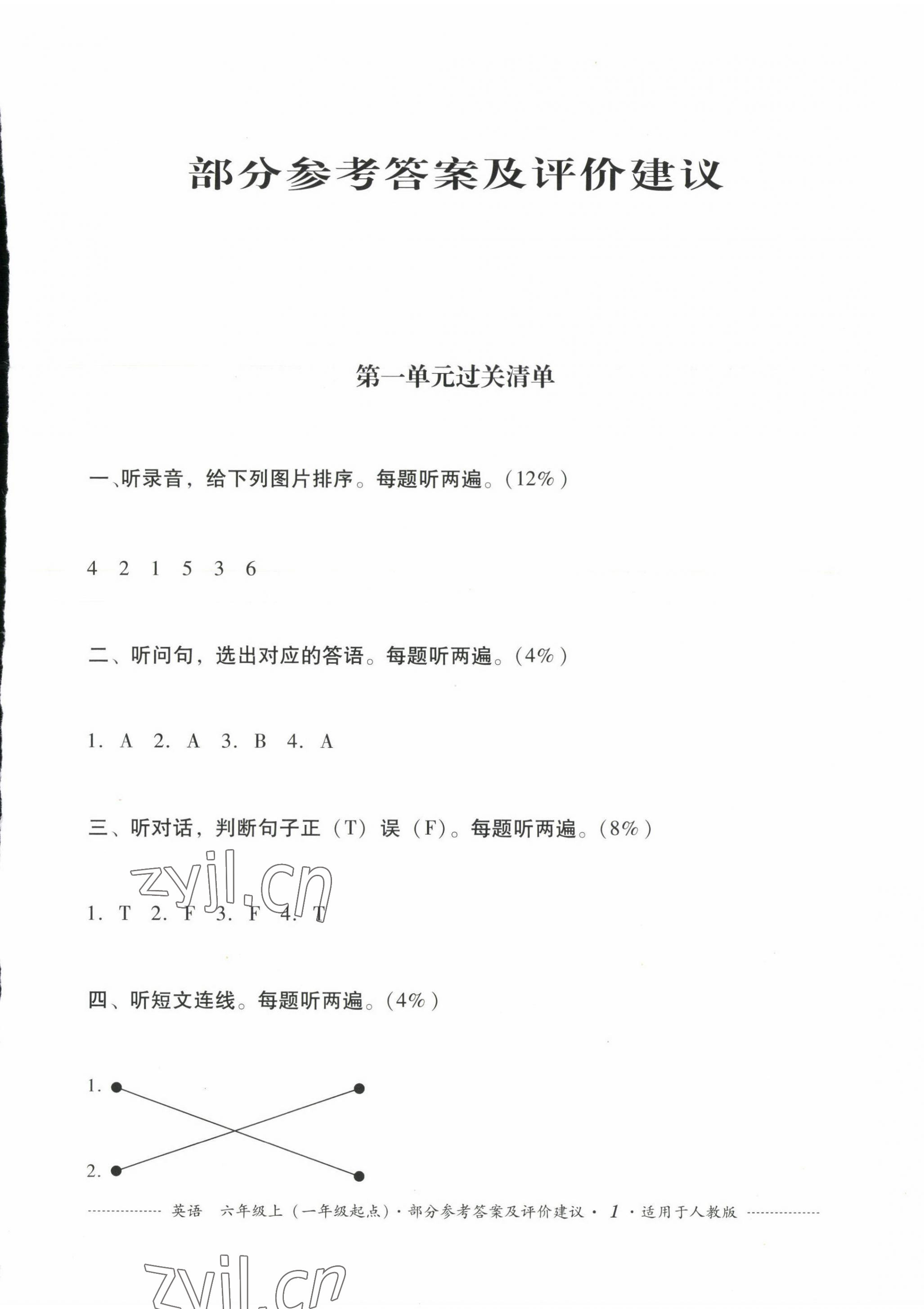 2023年過(guò)關(guān)清單四川教育出版社六年級(jí)英語(yǔ)上冊(cè)人教新起點(diǎn) 第1頁(yè)