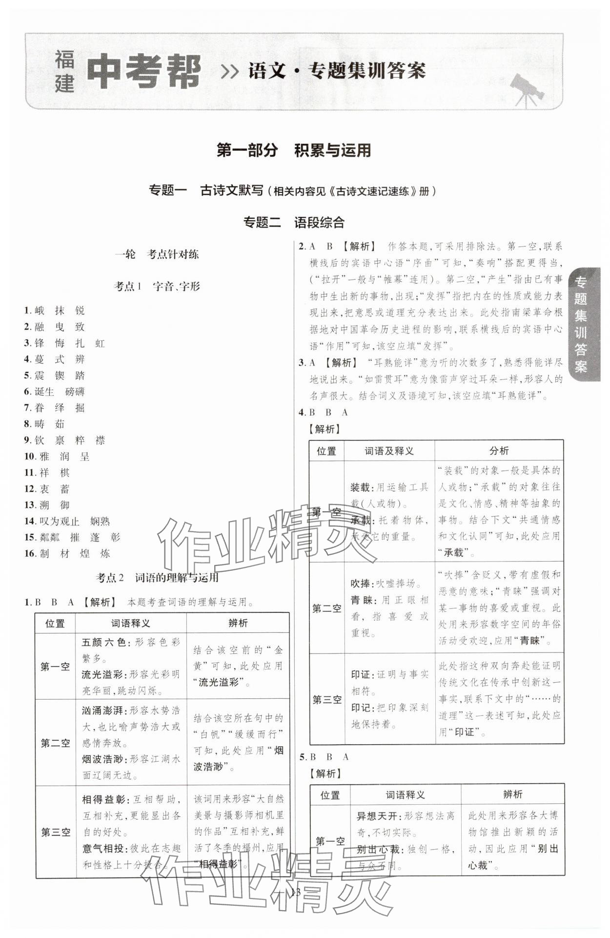 2025年中考帮语文福建专版&nbsp;第13页