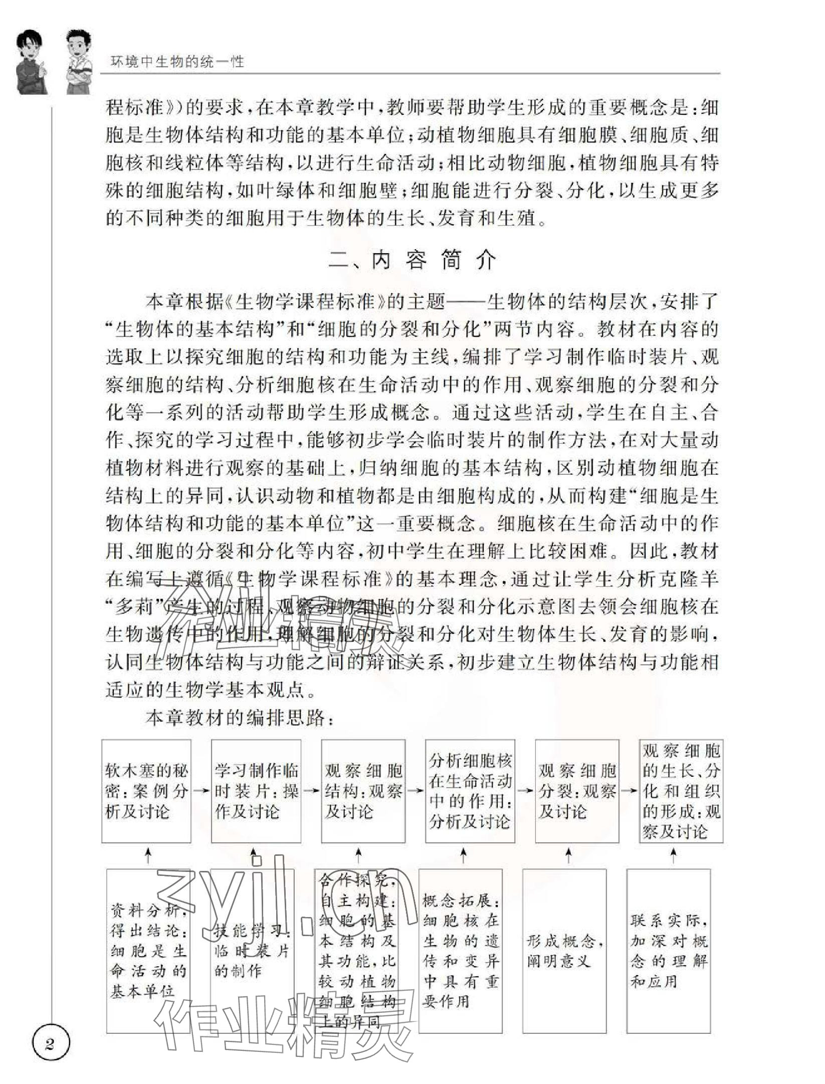 2023年教材課本七年級生物上冊蘇科版 參考答案第3頁