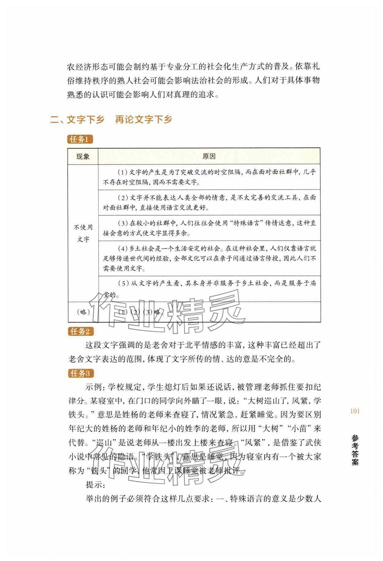 2023年思辨讀寫導(dǎo)學(xué)全案九年級語文全一冊人教版 參考答案第2頁