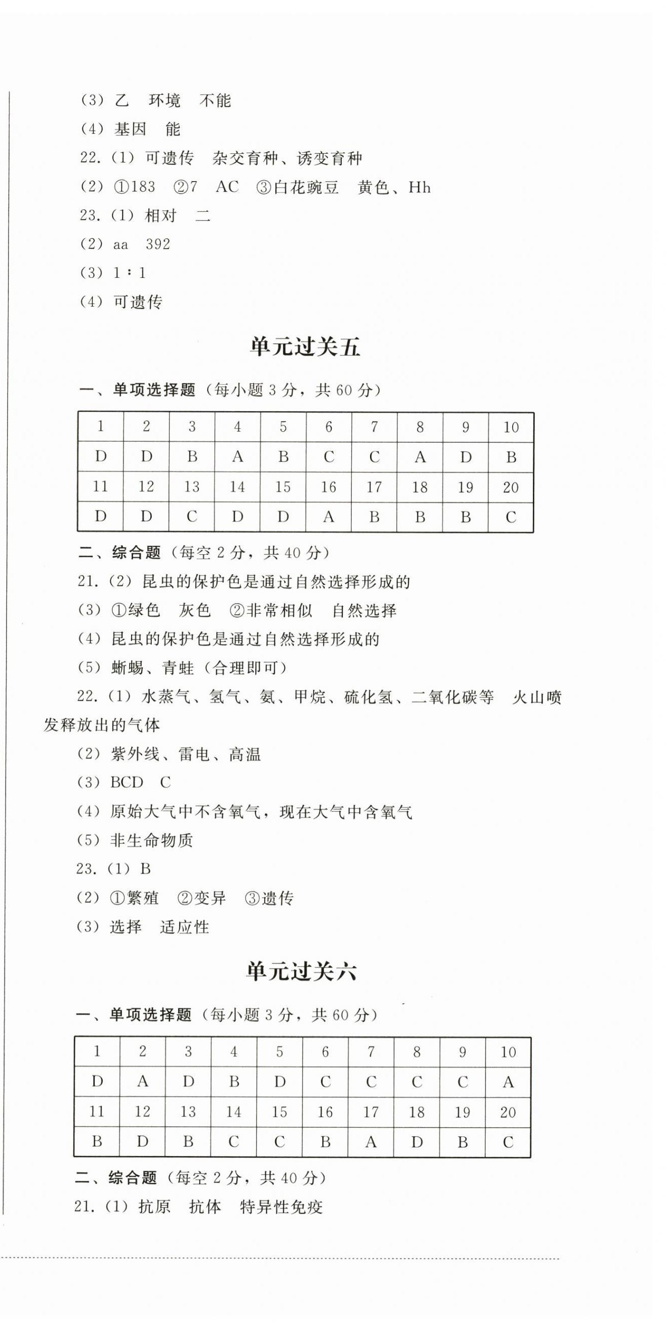 2024年精练过关四川教育出版社八年级生物下册人教版 第3页