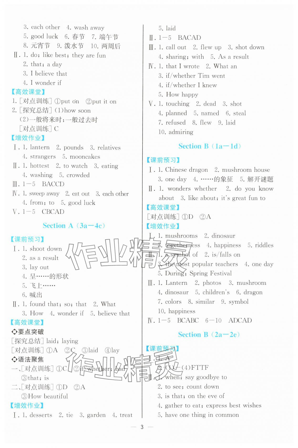 2025年人教金学典同步解析与测评九年级英语全一册人教版云南专版 第3页