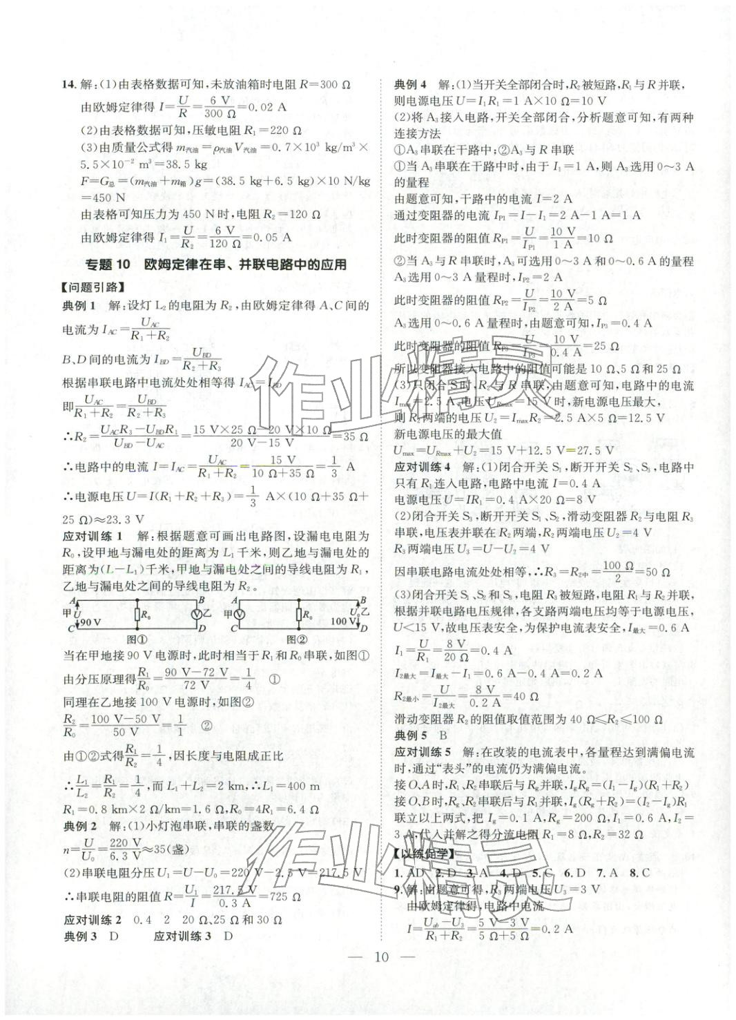 2025年培优新帮手九年级物理全一册人教版 第10页