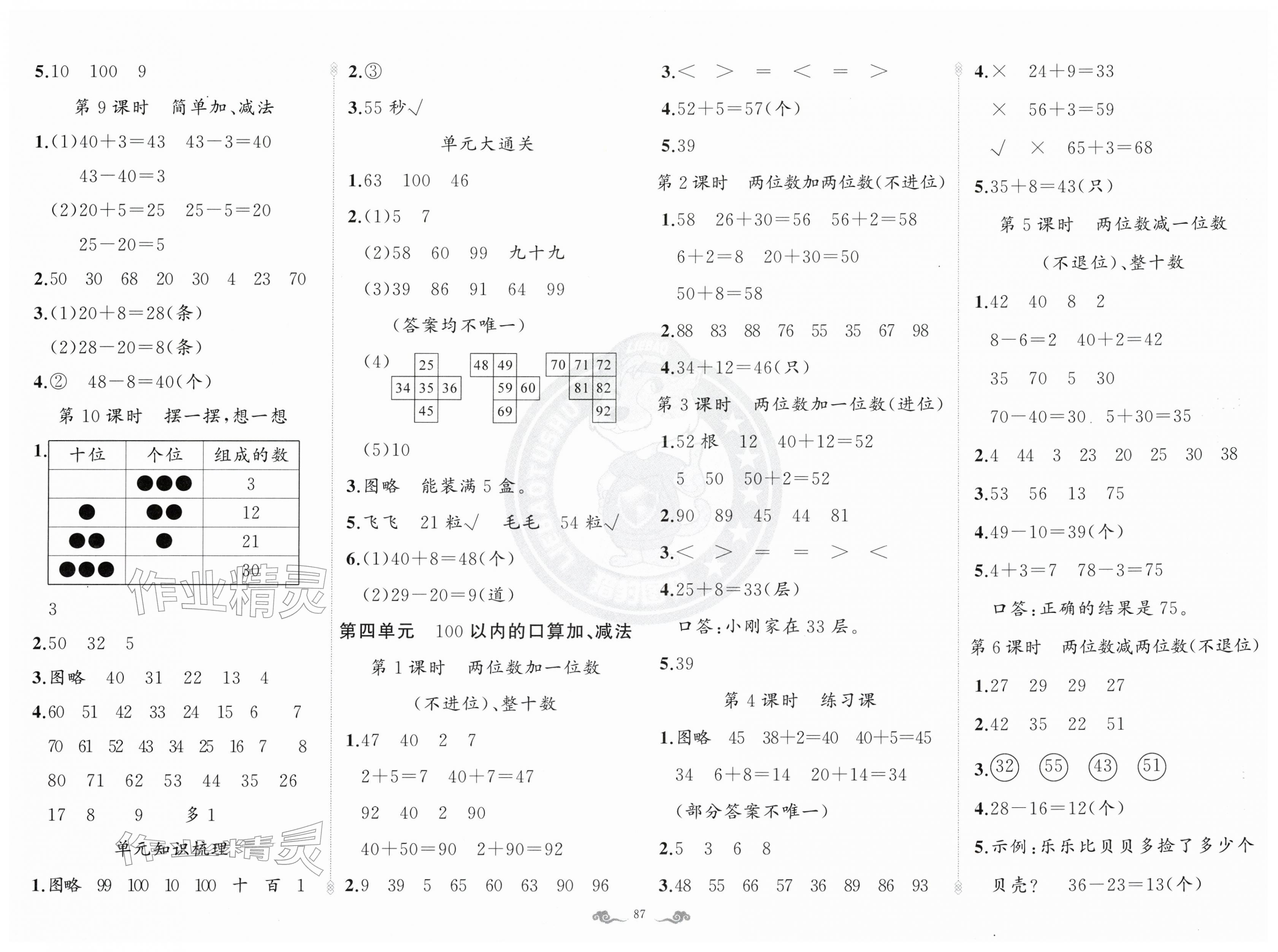 2026年黄冈金牌之路练闯考一年级数学下册人教版&nbsp;第3页