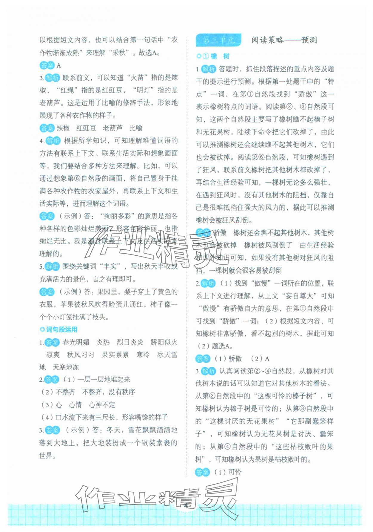 2025年点亮悦读三年级语文全一册人教版&nbsp;第4页