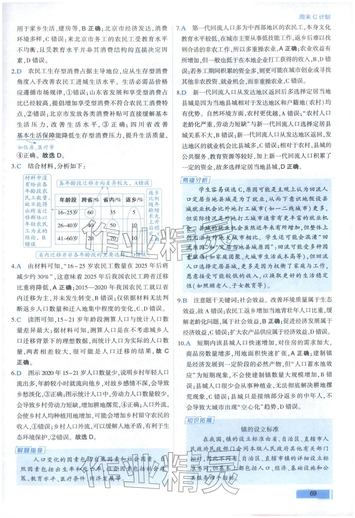 2025年周末C计划高中地理必修第二册人教版 第5页