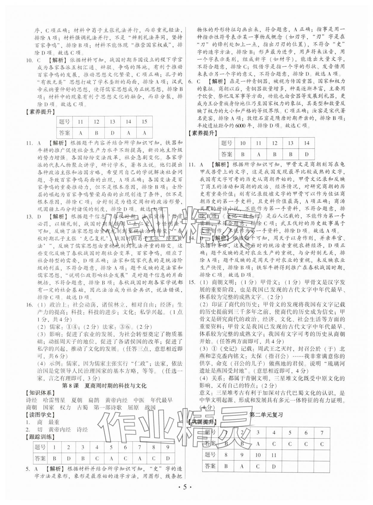 2024年考點跟蹤同步訓練七年級歷史上冊人教版深圳專版 第5頁