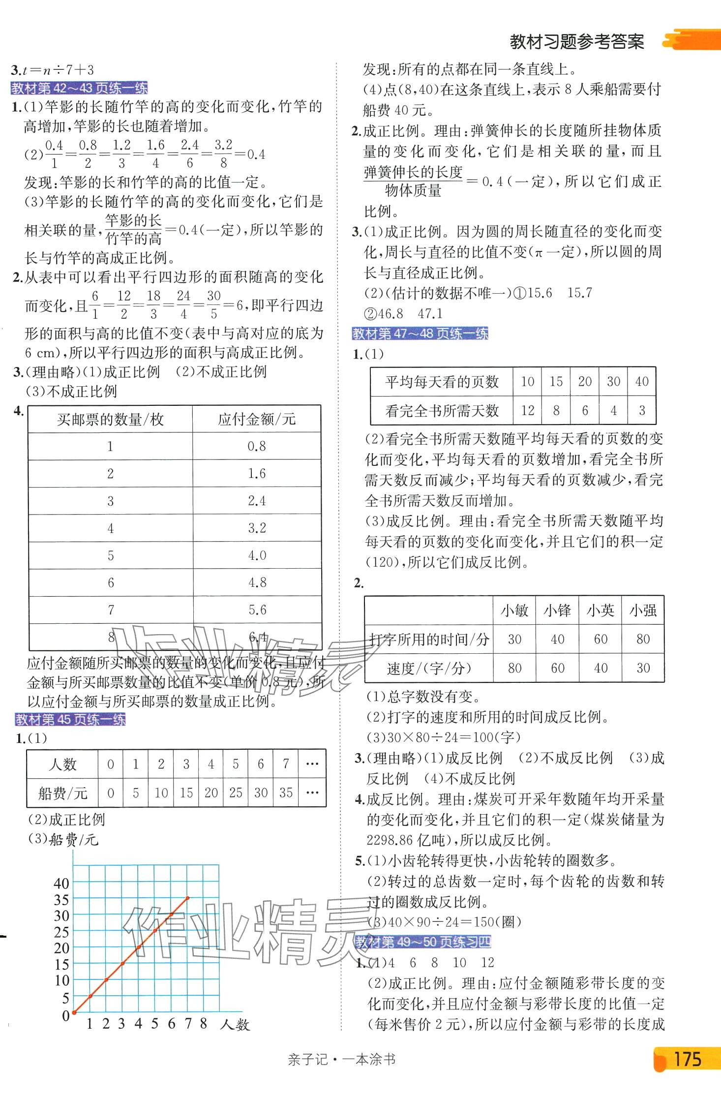 2024年一本涂書六年級(jí)數(shù)學(xué)下冊(cè)北師大版 第5頁