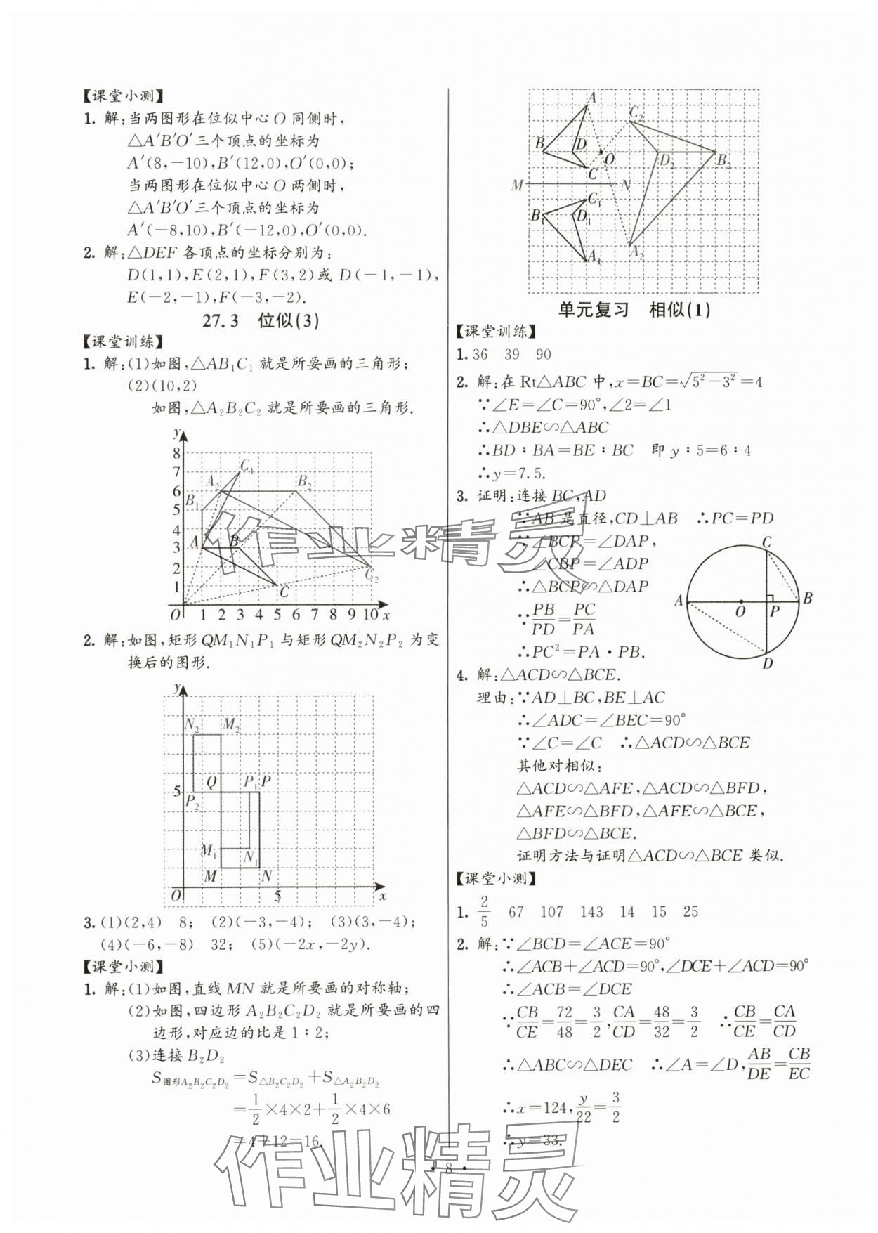 2025年活頁(yè)過(guò)關(guān)練習(xí)西安出版社九年級(jí)數(shù)學(xué)下冊(cè)人教版 第8頁(yè)