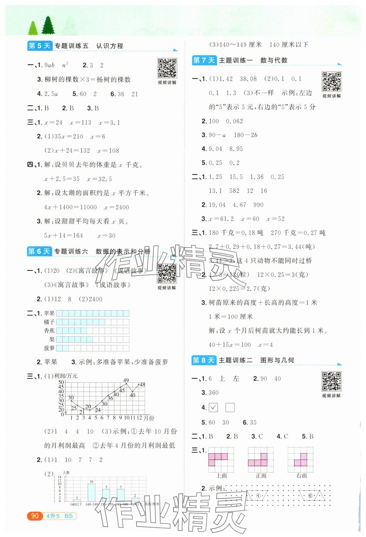 2025年陽光同學暑假銜接四升五年級數學北師大版 第2頁