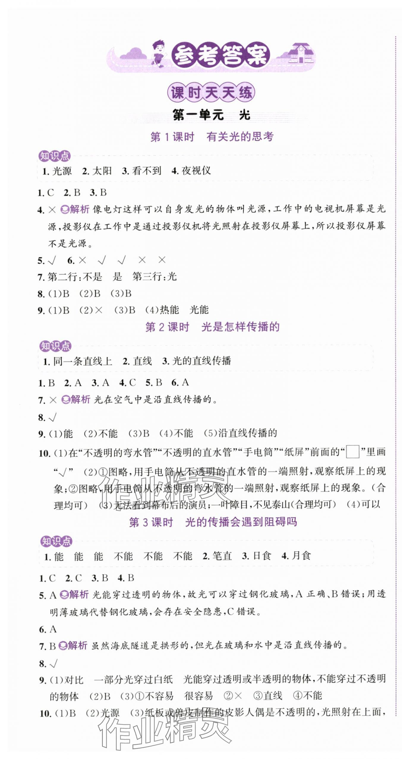 2025年奔跑吧少年五年级科学上册教科版 第1页