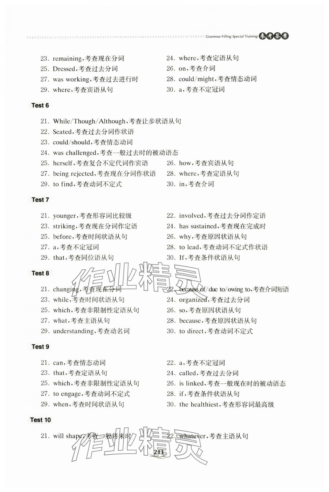 2024年高中英語語法填空專項訓(xùn)練高中人教版54制 參考答案第8頁