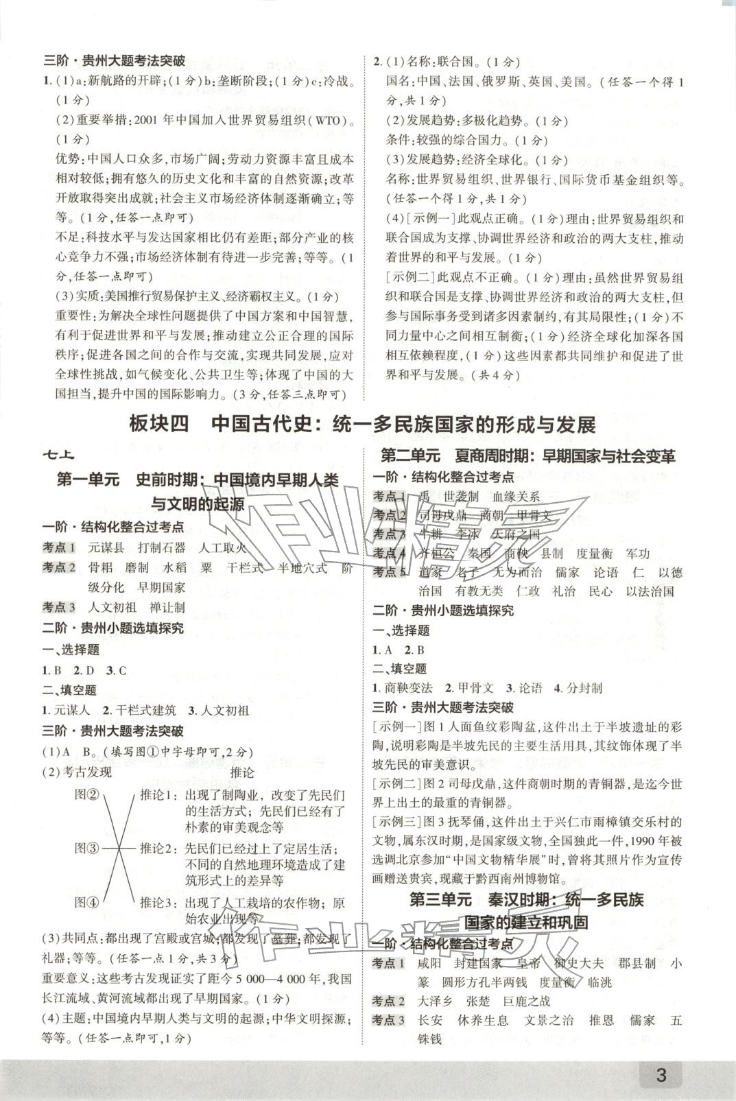 2026年众相原创赋能中考九年级历史全一册人教版贵州专版 第3页