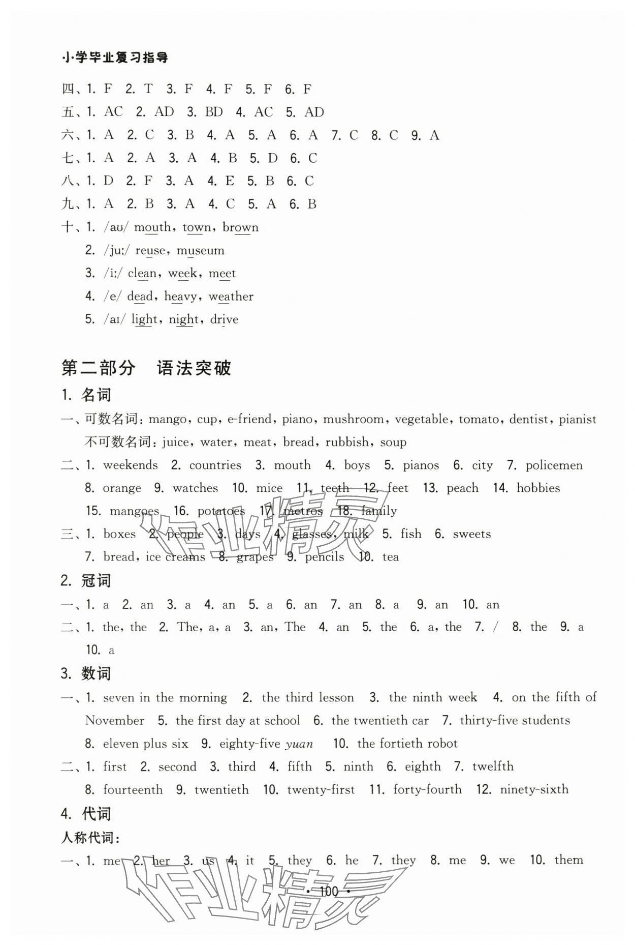 2024年小學畢業復習指導六年級英語 第2頁