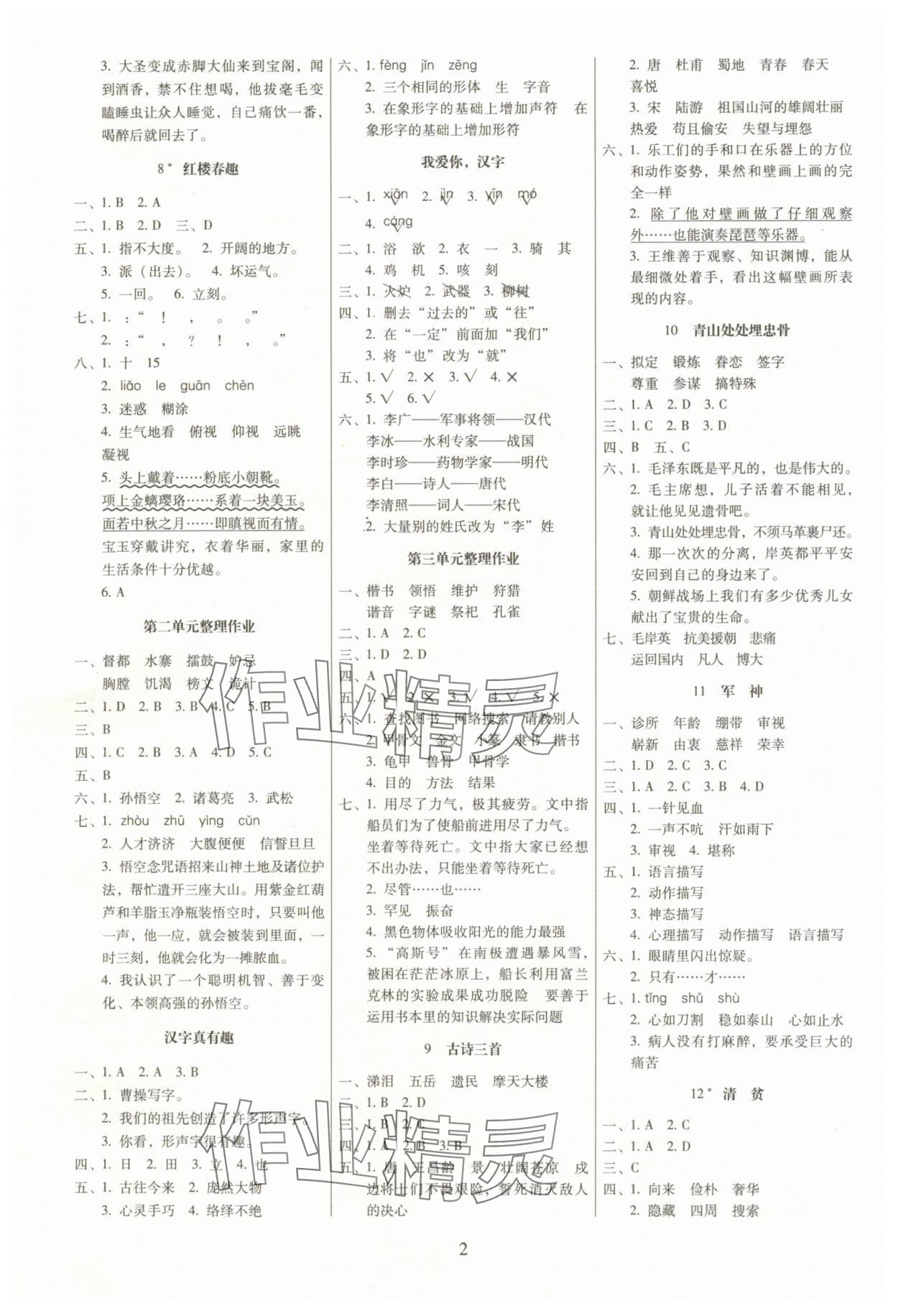 2025年云南师大附小一线名师提优作业五年级语文下册人教版 第2页