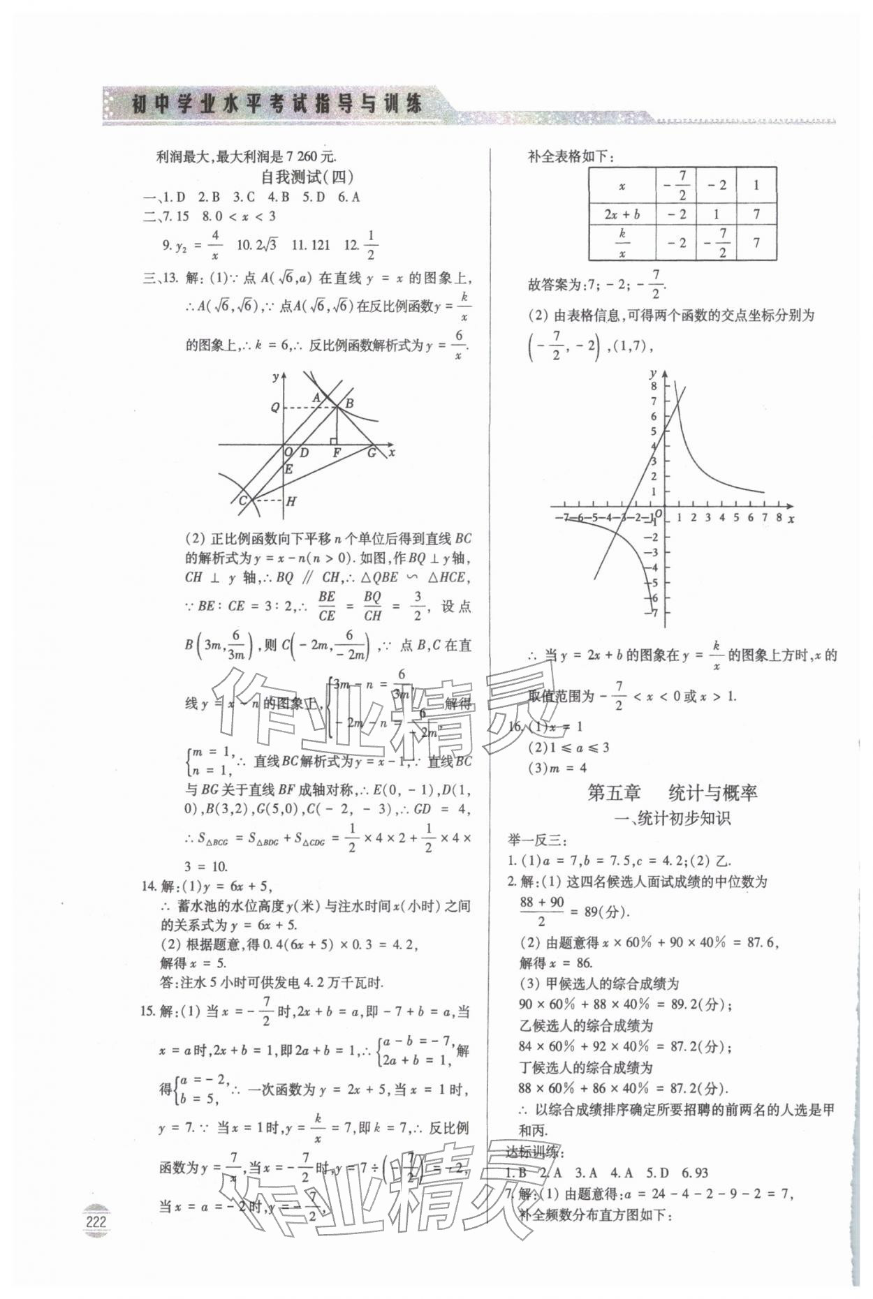 2026年初中学业水平考试指导与训练数学&nbsp;第8页