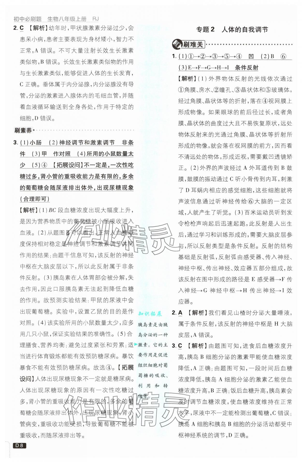 2025年初中必刷題八年級生物上冊人教版 第8頁