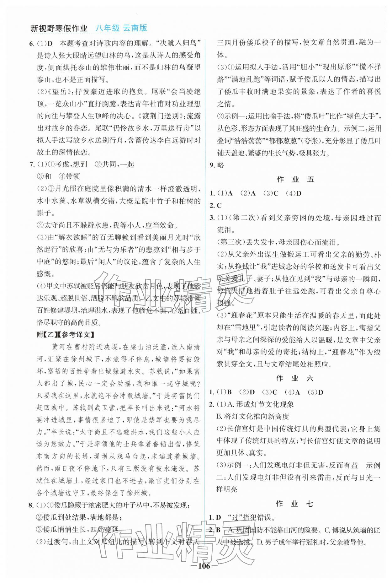 2026年新視野寒假作業(yè)八年級綜合&nbsp;第2頁