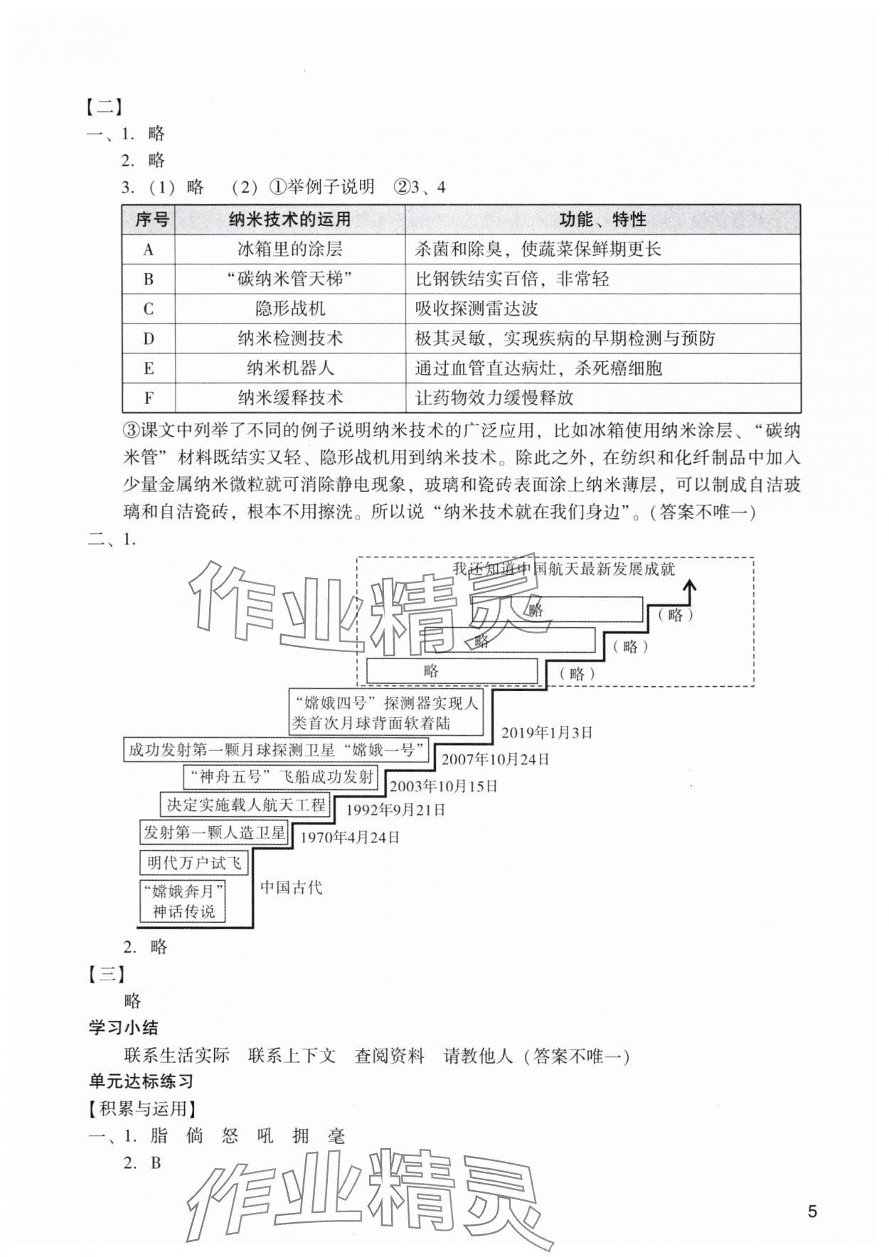 2024年陽光學業(yè)評價四年級語文下冊人教版 參考答案第5頁