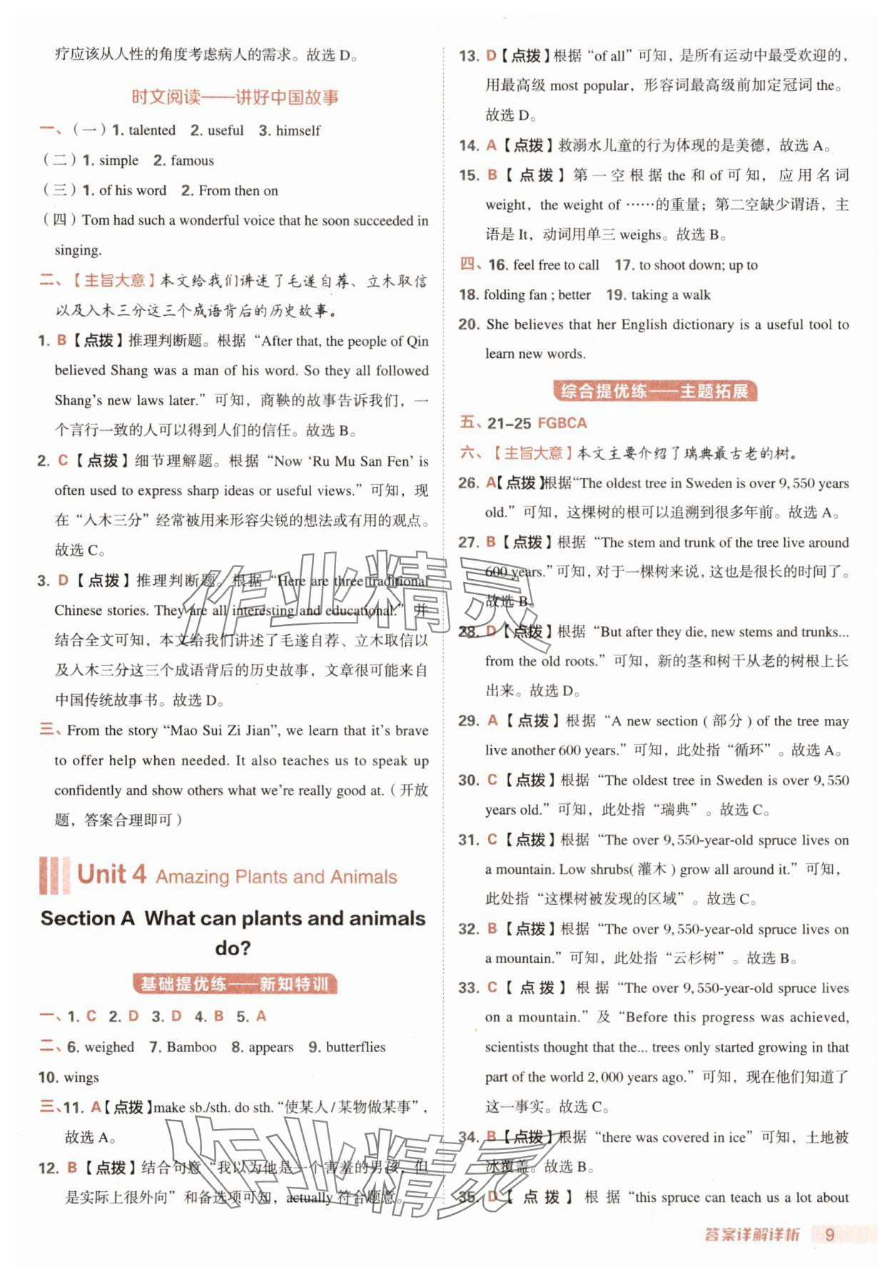 2025年综合应用创新题典中点八年级英语上册人教版安徽专版 第9页