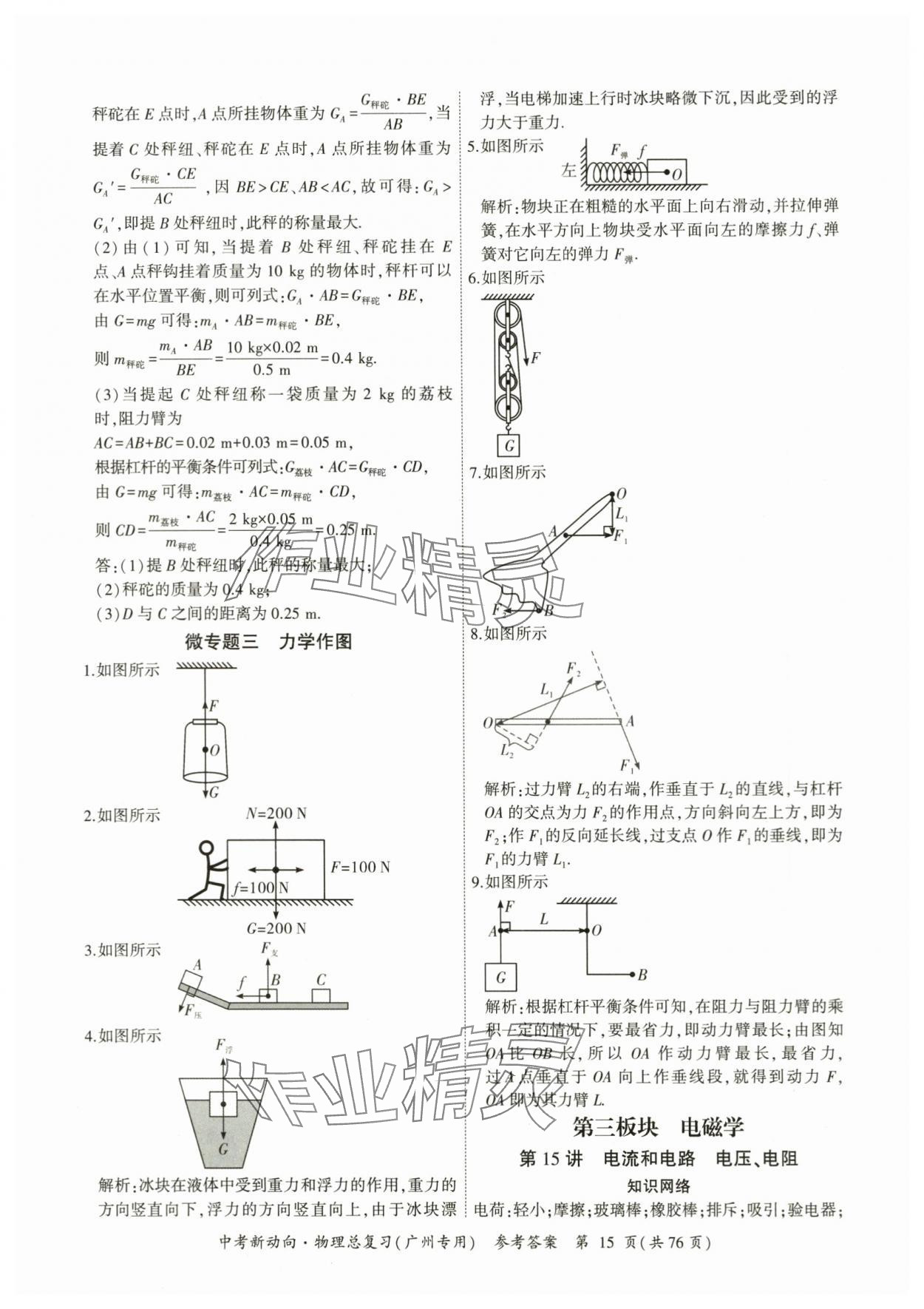 2024年中考新動向物理 參考答案第15頁