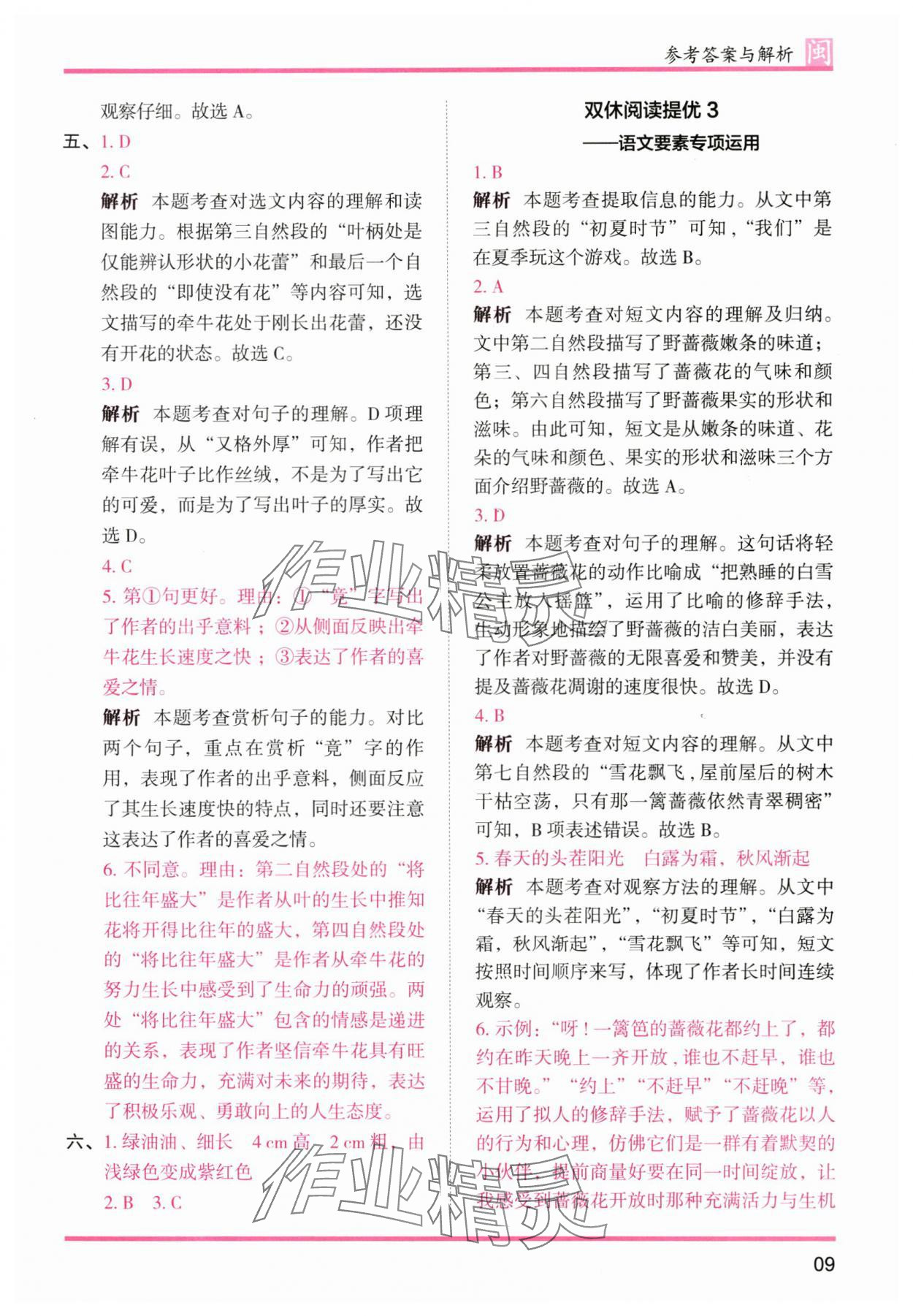 2025年木头马分层课课练四年级语文上册人教版福建专版 第9页