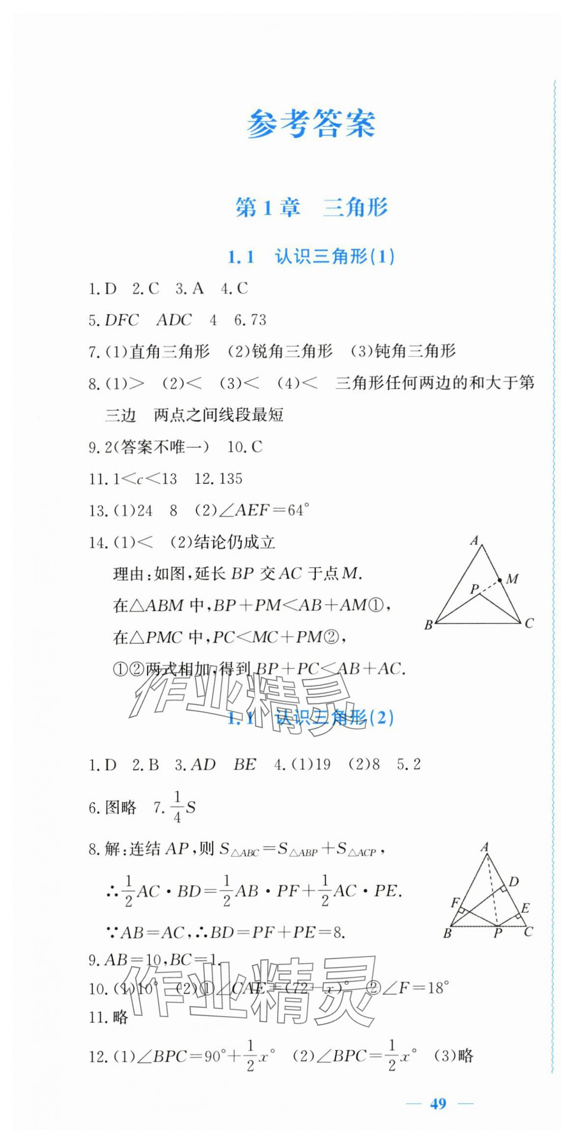 2025年学习力提升八年级数学上册浙教版 第1页