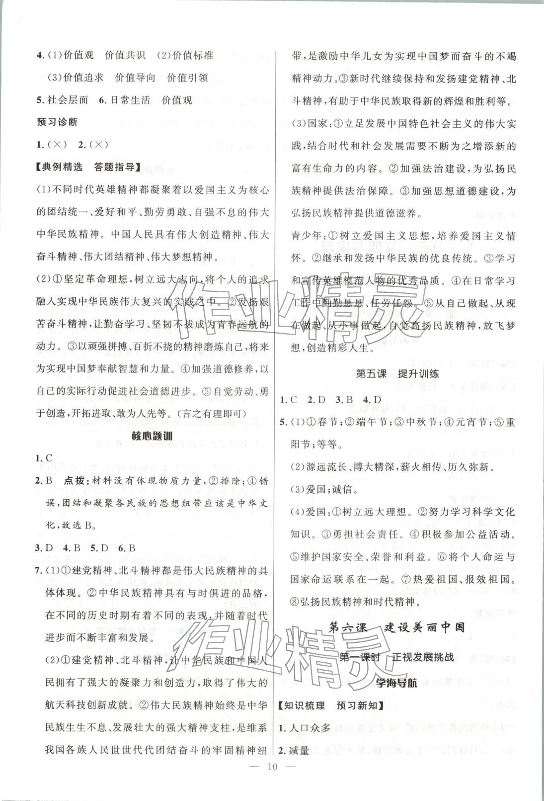 2025年頂尖課課練九年級道德與法治全一冊人教版貴州專版&nbsp;第10頁