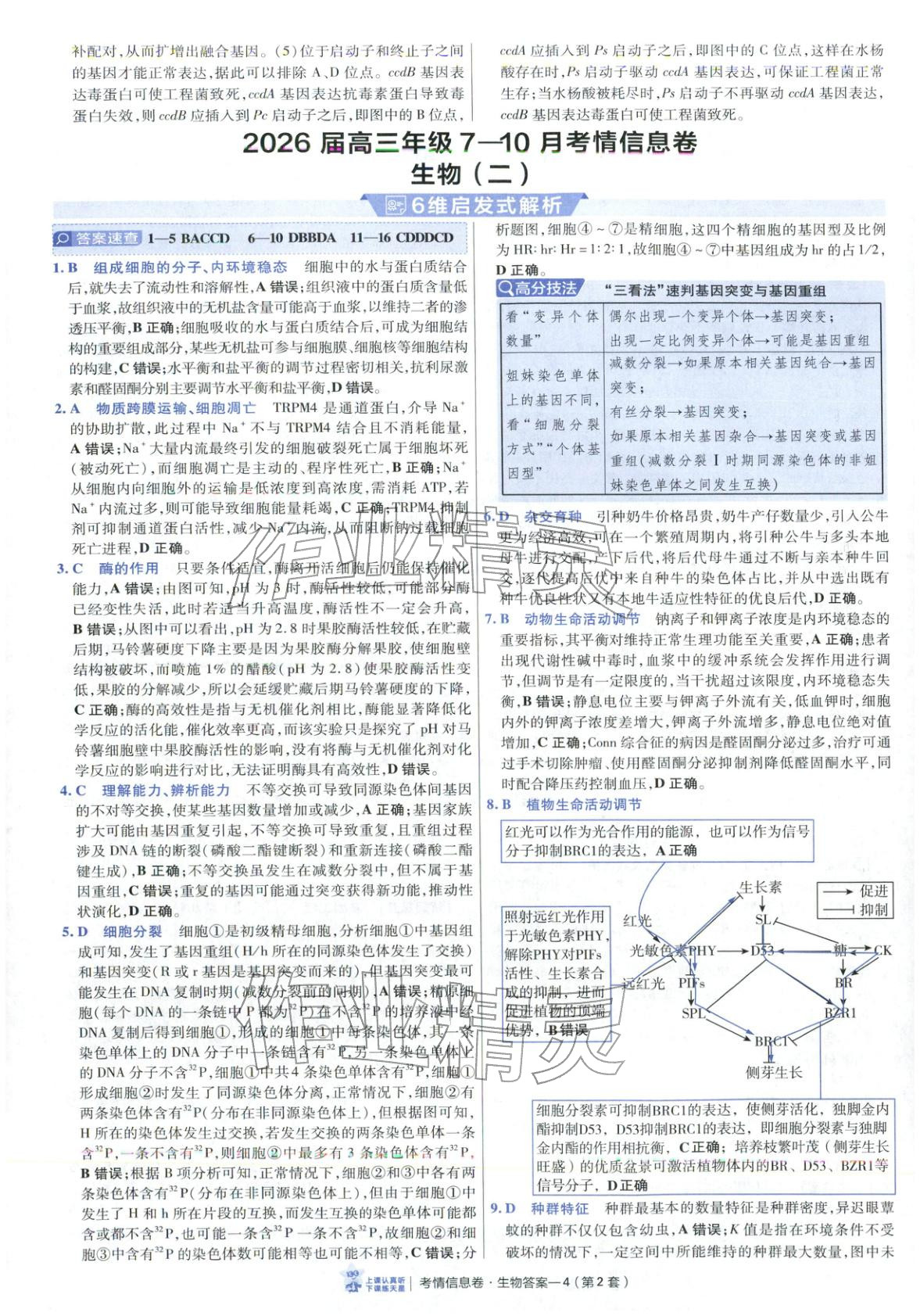 2026年高考领航卷生物 第4页