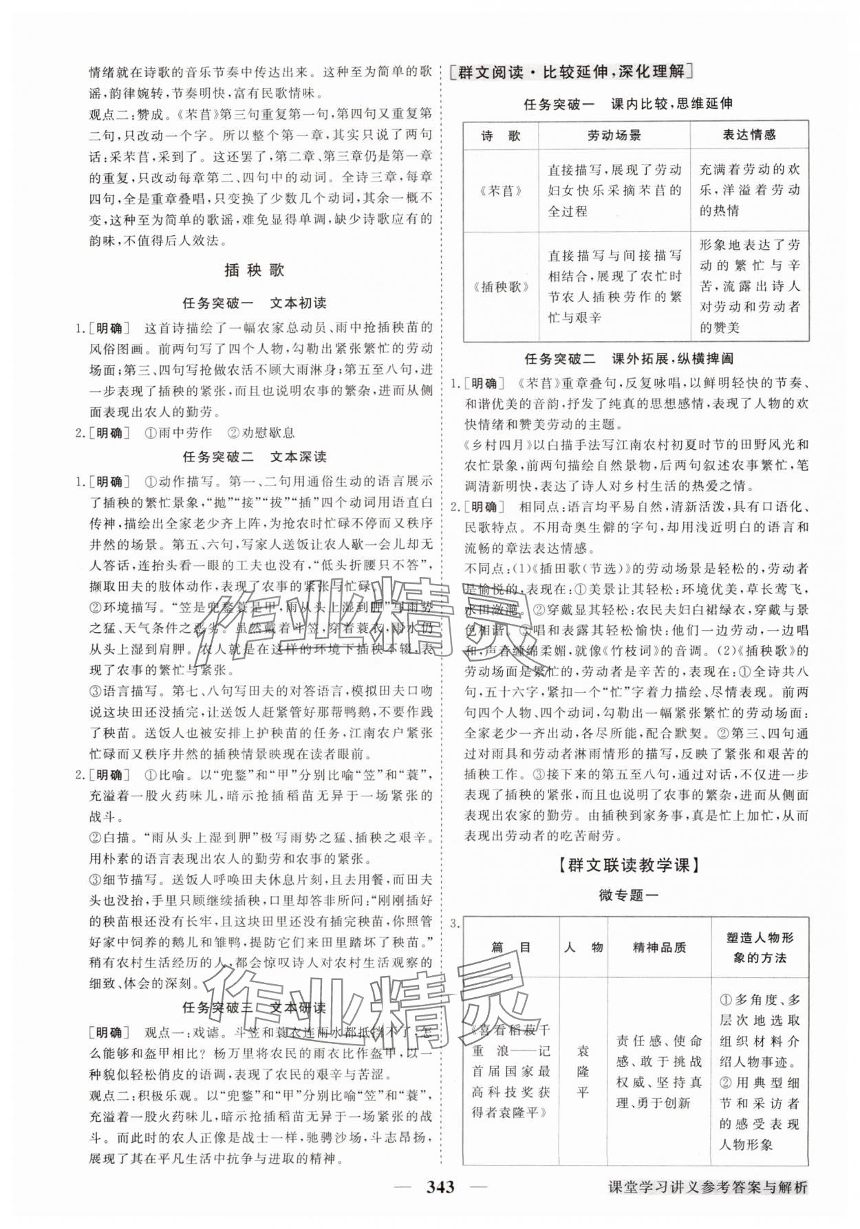 2023年高中同步創(chuàng)新課堂優(yōu)化方案高中語文必修上冊人教版 參考答案第10頁