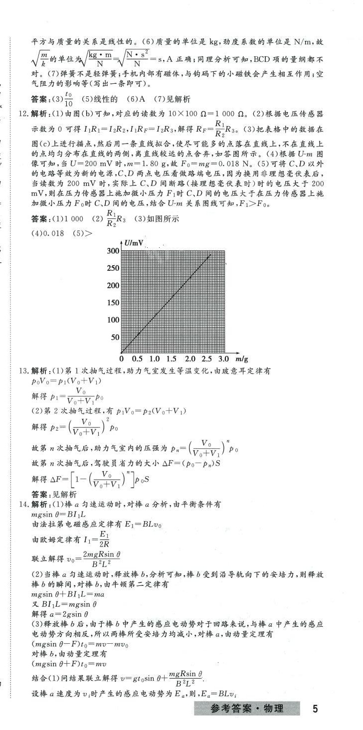 2024年必刷題刷真題高中物理 參考答案第15頁