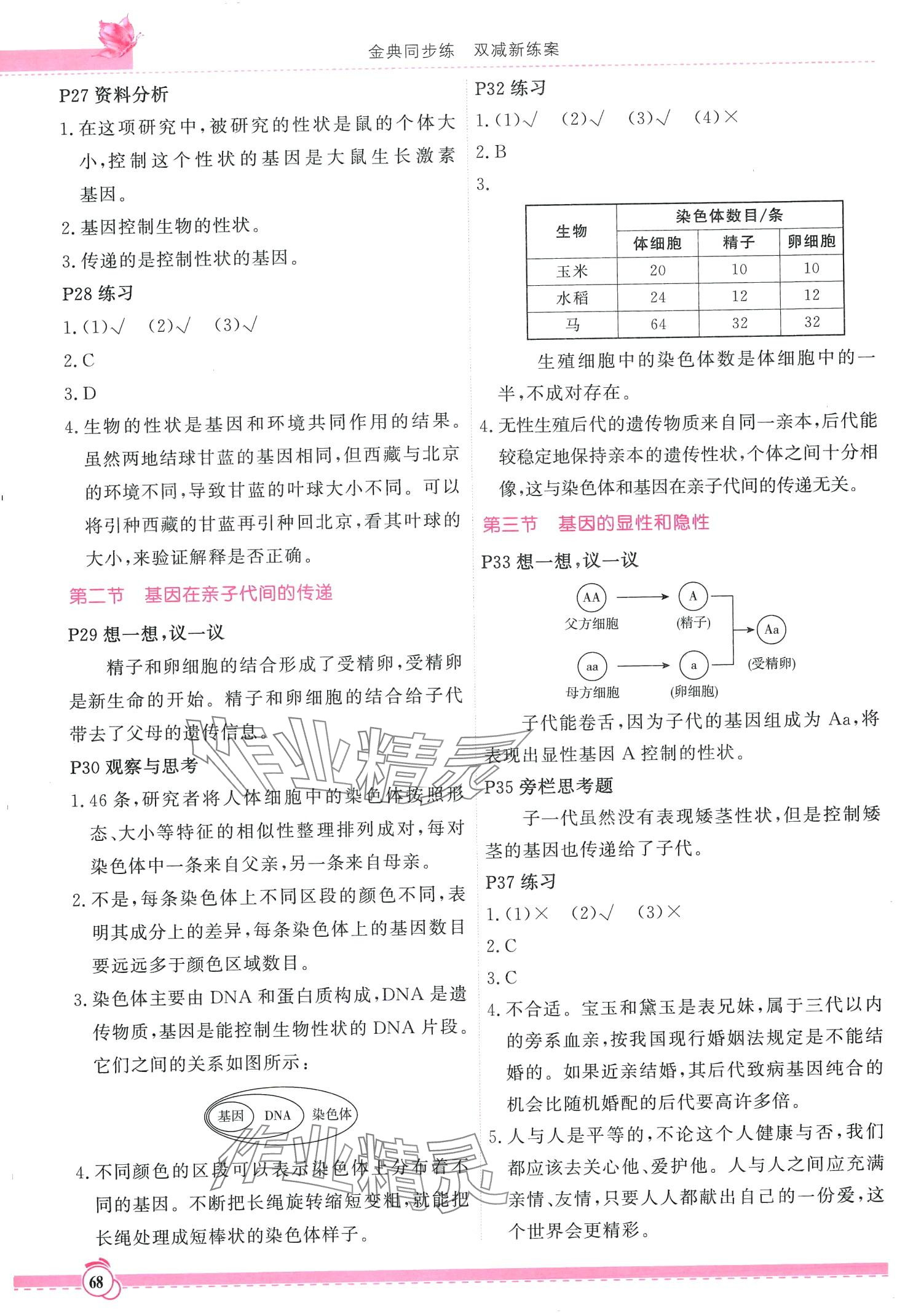 2024年天成導(dǎo)學(xué)金典同步練八年級(jí)生物下冊(cè) 第4頁(yè)