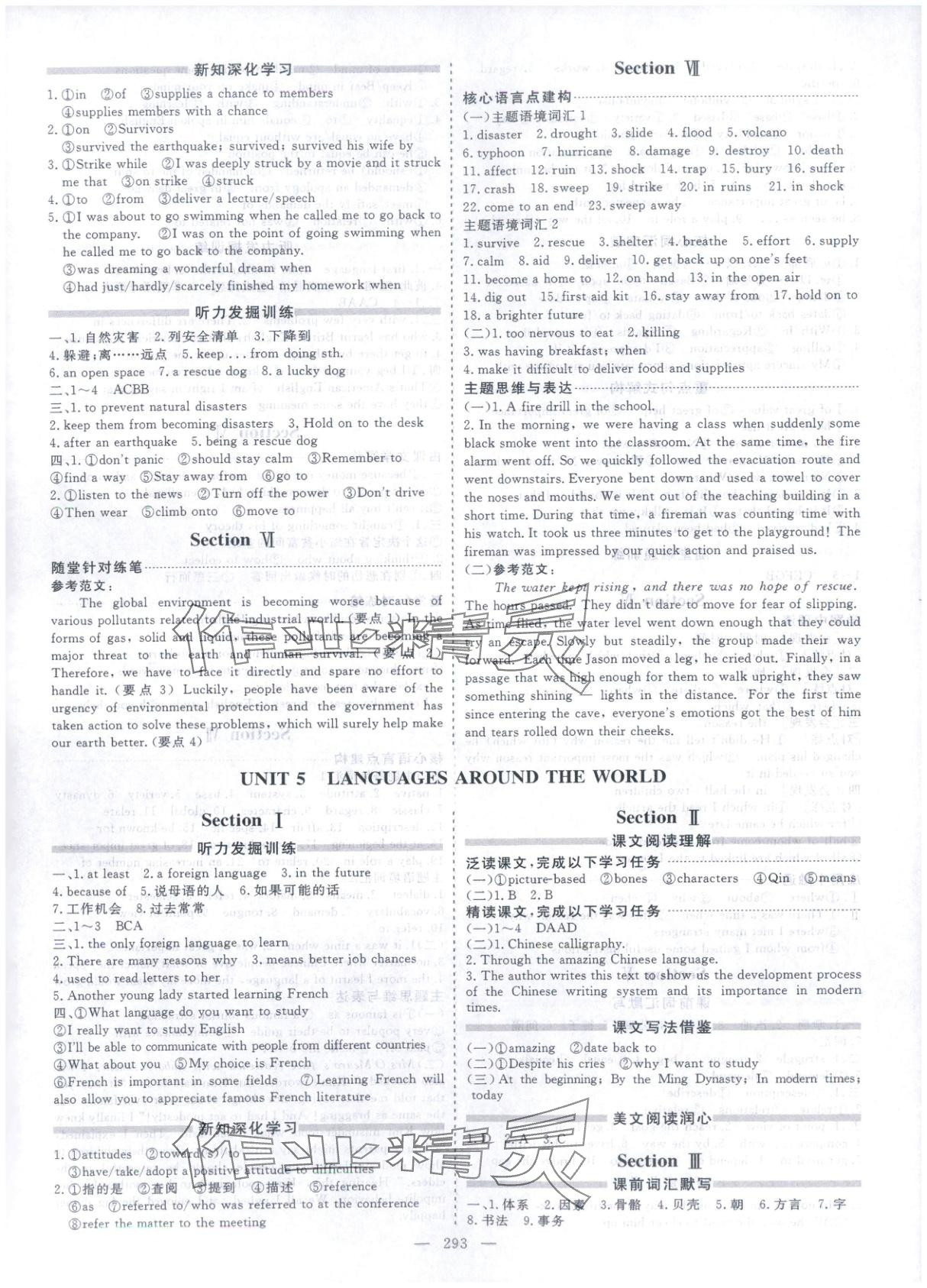 2025年芝麻开花美在课堂高一英语必修第一册人教版&nbsp;第9页