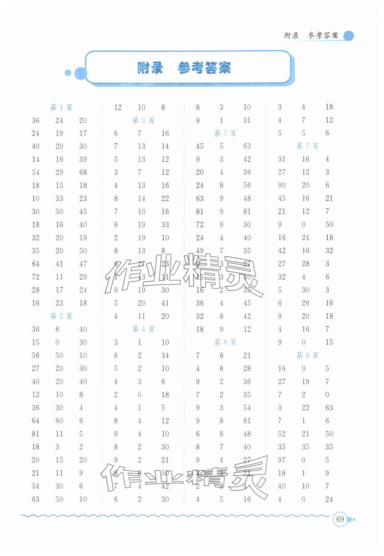 2025年黄冈小状元口算速算练习册三年级数学上册北师大版广东专版 第1页