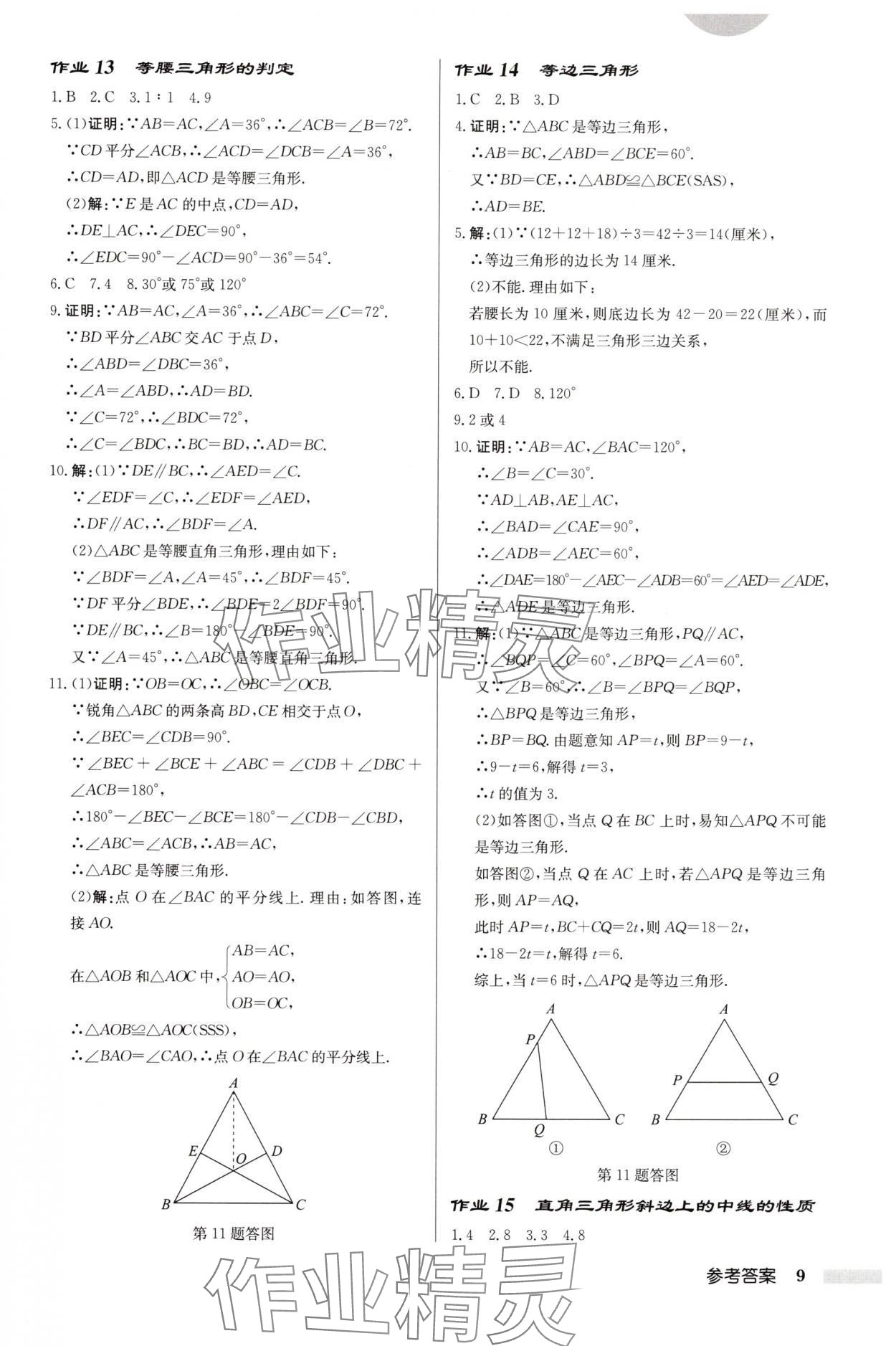 2025年启东中学作业本八年级数学上册苏科版连淮专版 第9页